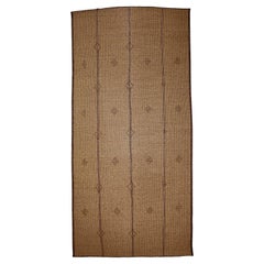 Tuareg Berber Mat Vintage Maroon Leather and Natural Wood Manufacto