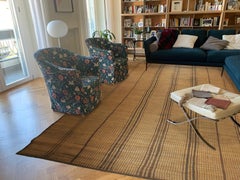 Vintage Tuareg Mat Sahara, 1950s - Woven rush and leather 467×205 cm