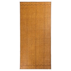 Vintage 1970s Tuareg Mat in Reed and Leather - Mauritania, 482 x 216 cm