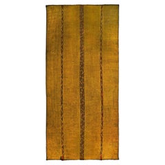Tapis touareg vintage des années 1970 en roseau et cuir - Mauritanie, 535 x 270 cm