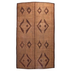 Tapis touareg vintage des années 1970 en cuir et bois - Mauritanie, 360 x 197 cm