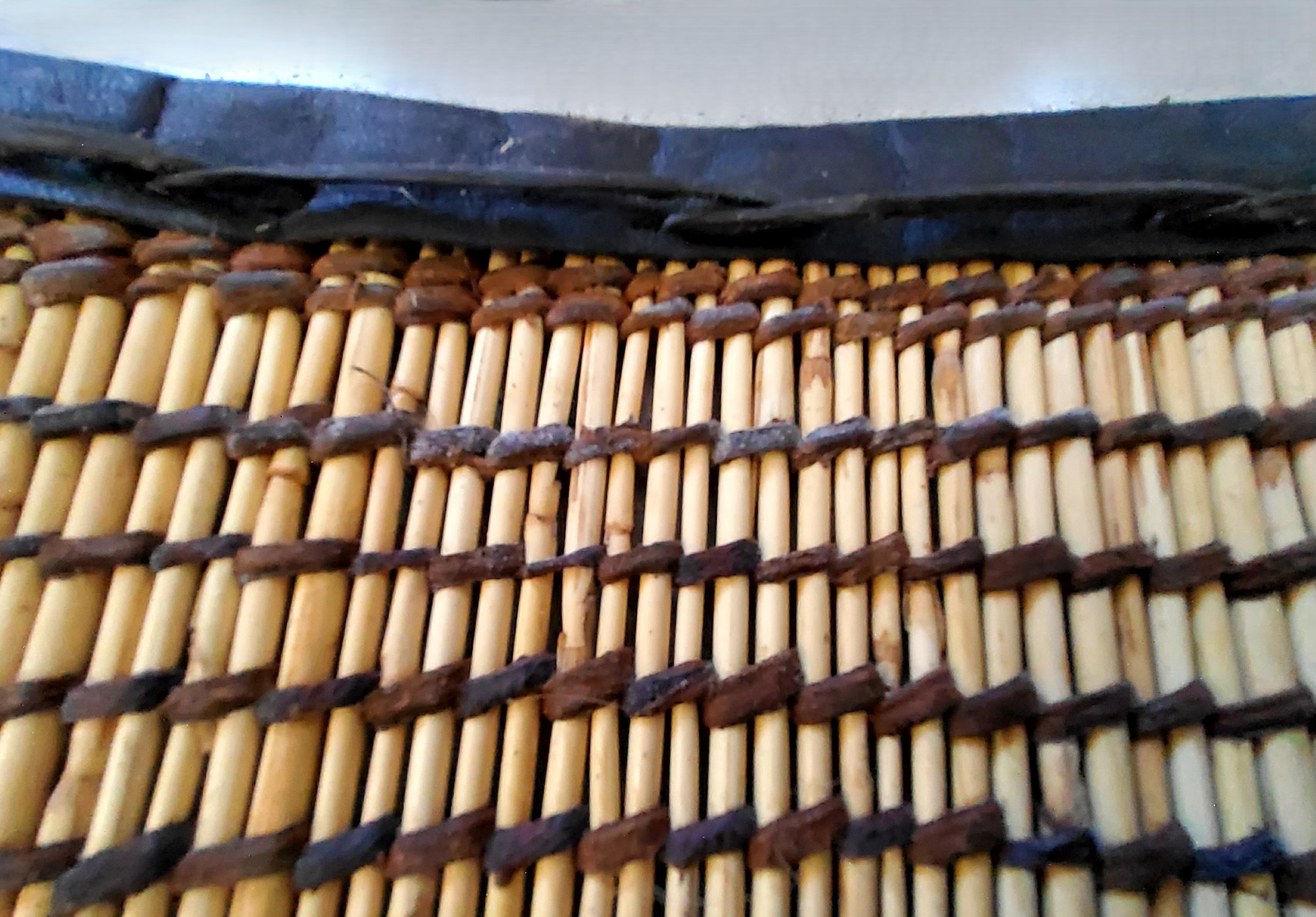 Late 20th Century Stuoia Tuareg Vintage Anni ’70  Intreccio Giunco e Pelle 515x255 cm For Sale