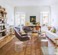 Vintage 1970s Berber Tuareg Schilf und Leder Matte, Mauretanien, 605x227 cm