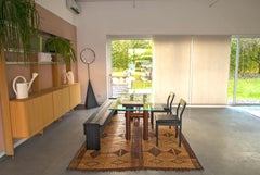 Vintage Tuareg Mat  Sahara, 1980s  Giunco e Pelle 290×196 cm