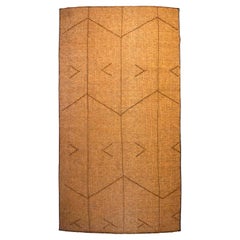 Tapis touareg vintage - Sahara, 1980, jonc tressé et cuir 430×215 cm