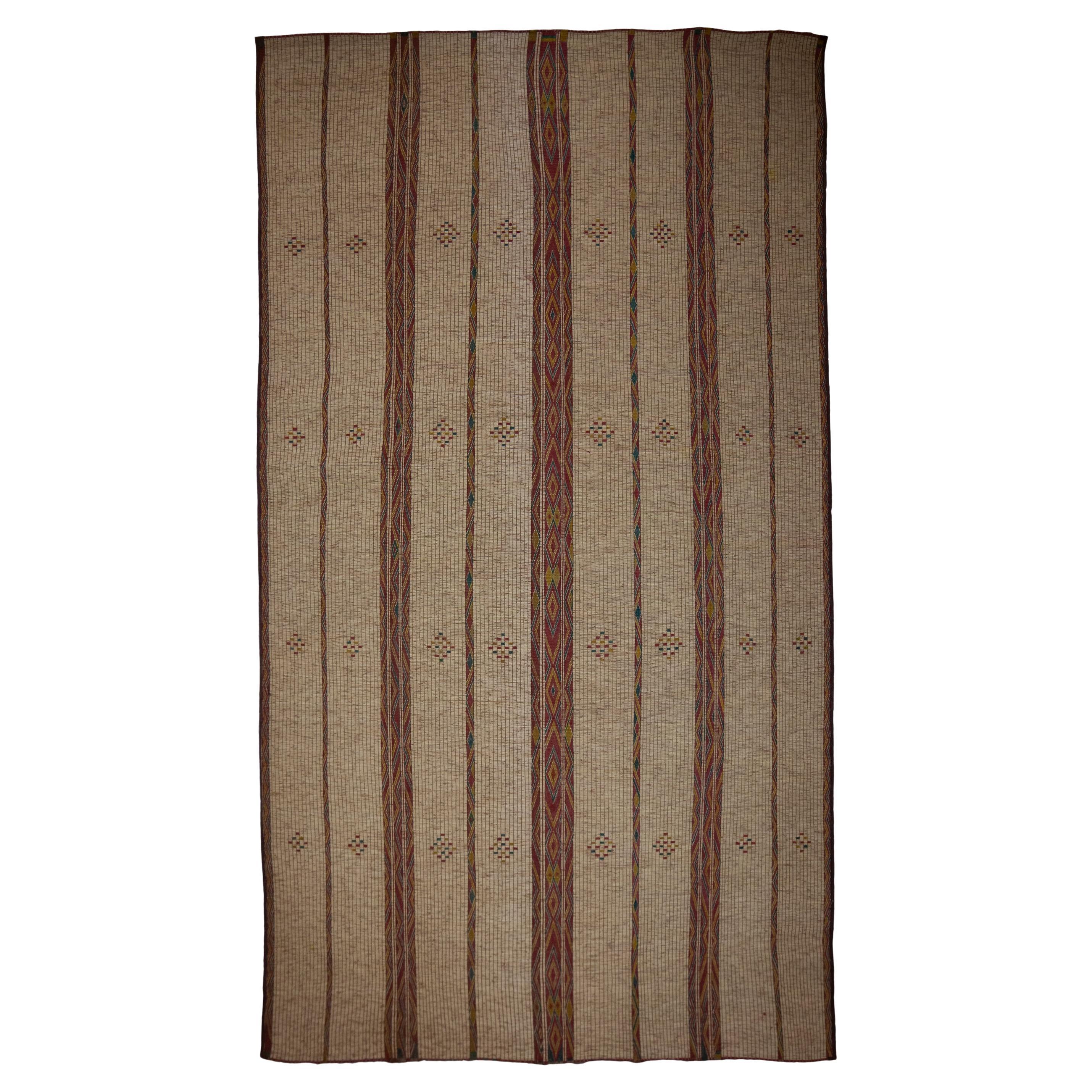 Vintage Tuareg Matte - Sahara, 1980er Jahre, Binsen und Leder gewebt 475×264 cm