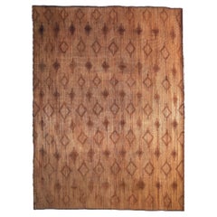 Stuoia Tuareg Vintage anni '70 in Legno e Pelle – Mauritania, 390 x 270 cm