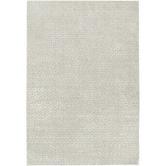 Stupa Silver Hand-Knotted 10x8 Rug in Wool and Silk by Suzanne Sharp