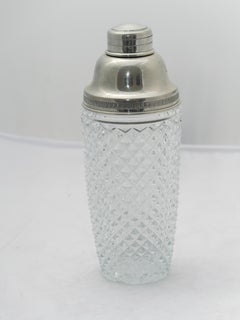 Superbe gobelet à cocktail en cristal taillé, fabriqué en Italie, années 1960