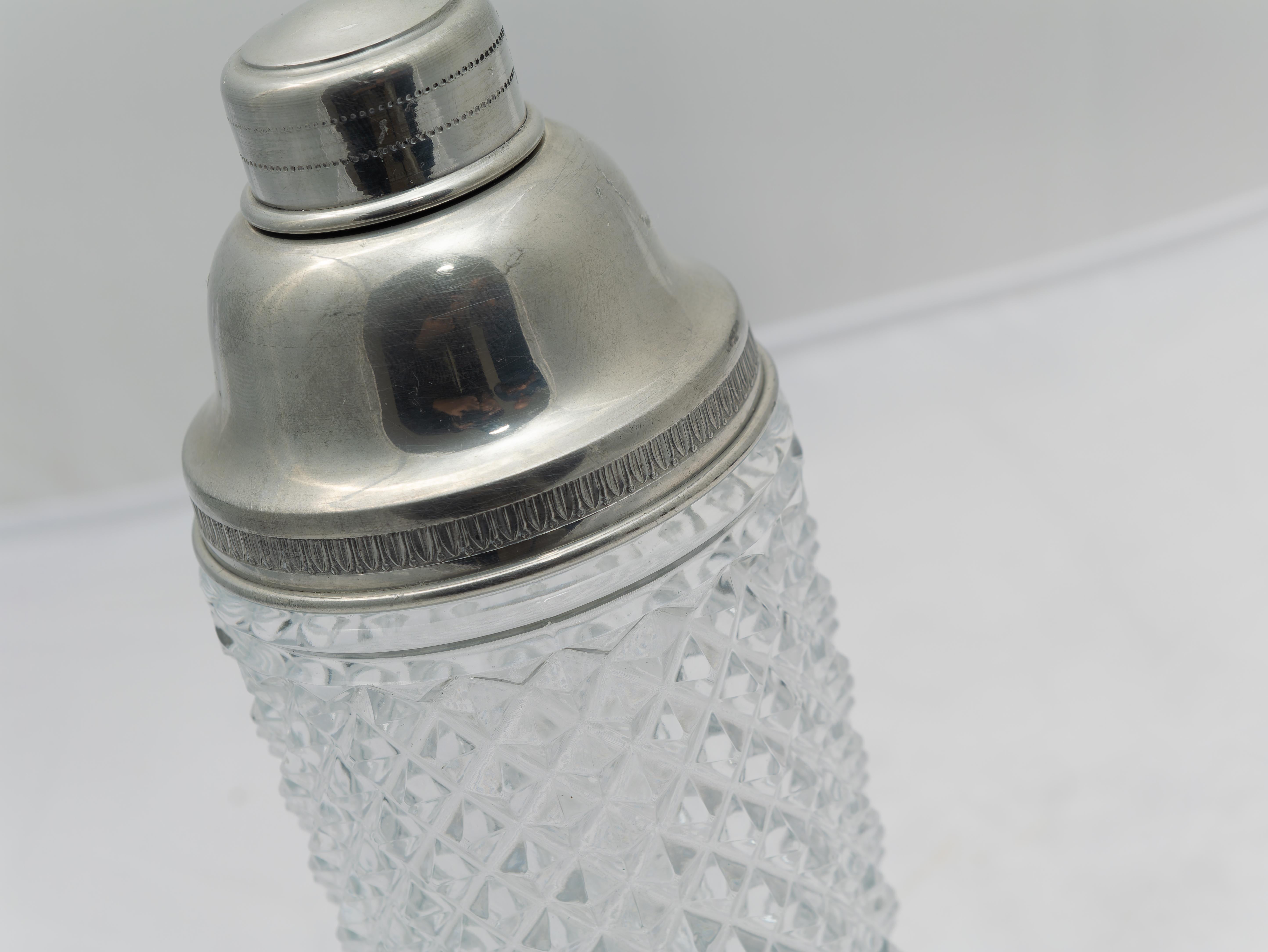 Stupendo Shaker da Cocktail in Cristallo tagliato, Made in Italy, 1960 In condizioni buone in vendita a Bastia Umbra, IT