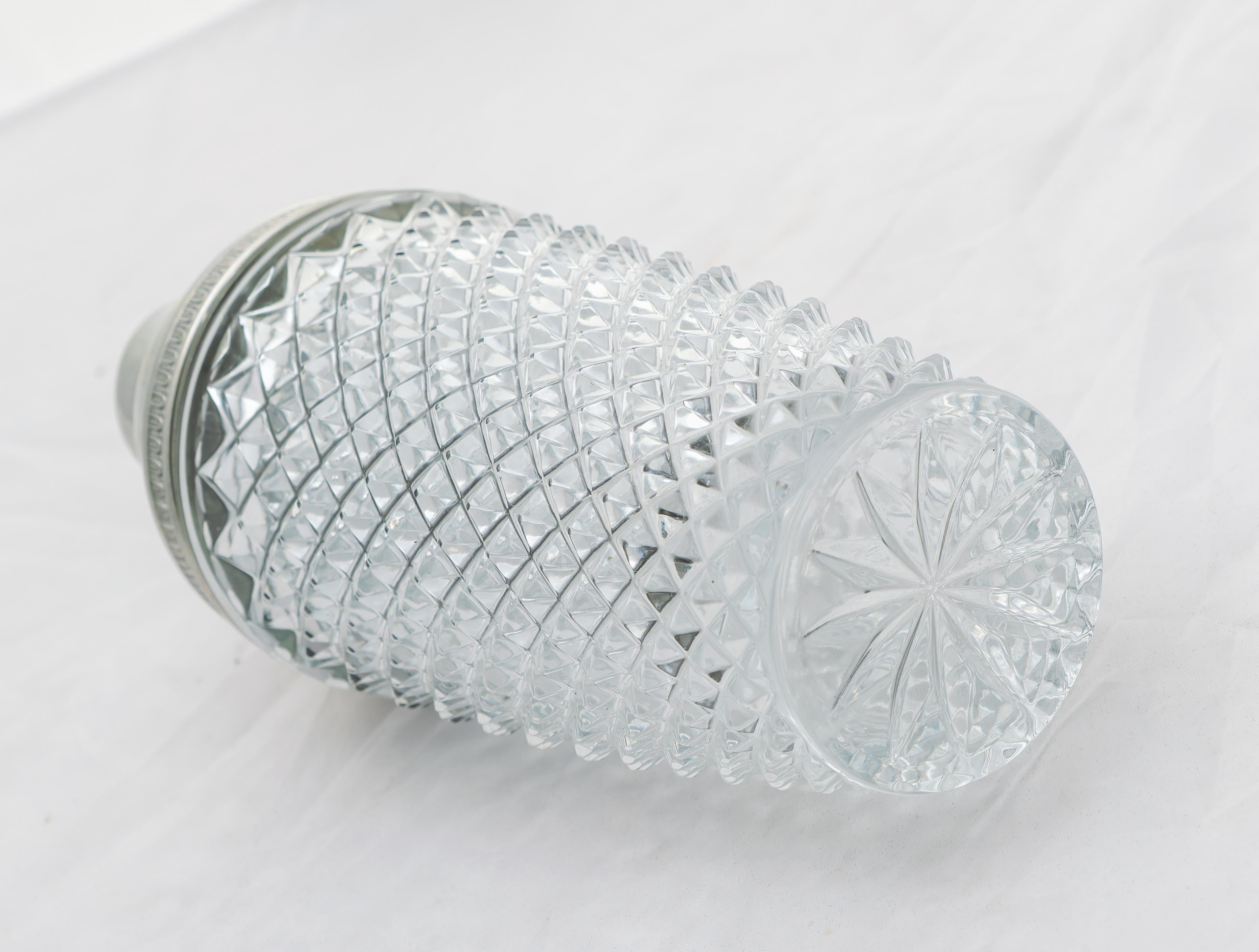 Mid-20th Century Stupendo Shaker da Cocktail in Cristallo tagliato, Made in Italy, 1960 in vendita