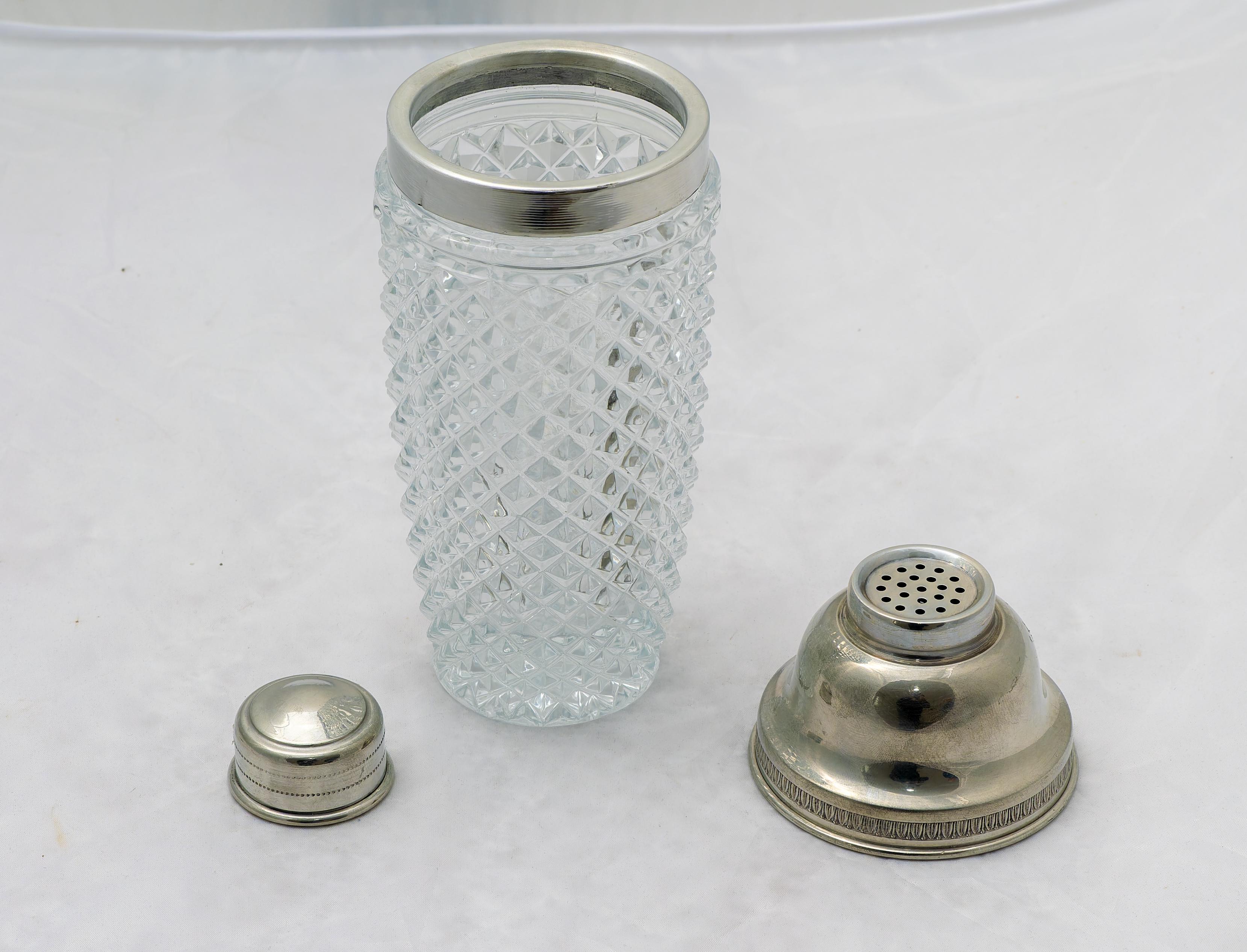 Stupendo Shaker da Cocktail in Cristallo tagliato, Made in Italy, 1960 in vendita 1