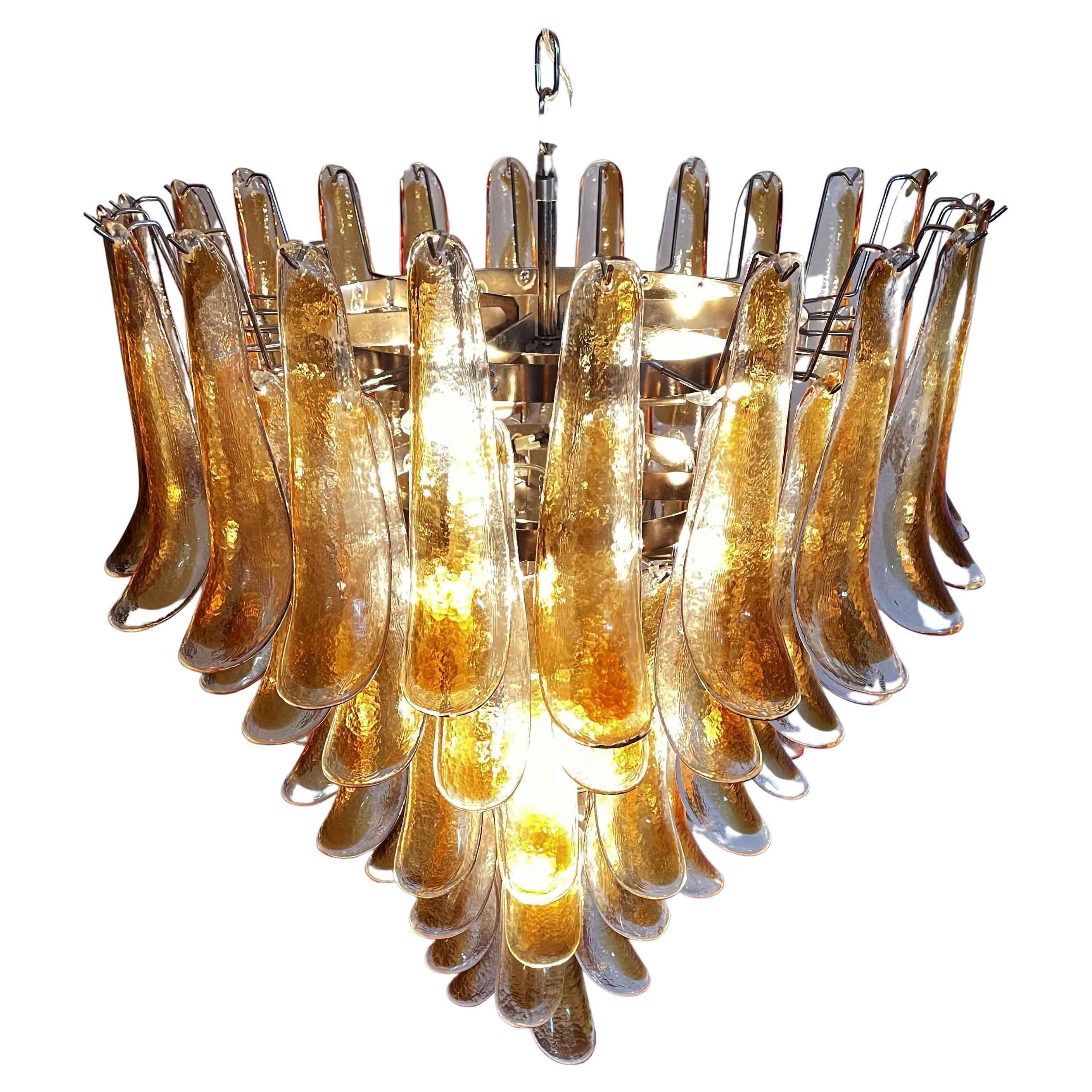 Stupendous Pair of Murano Mid-Century Chandeliers In Excellent Condition For Sale In Budapest, HU