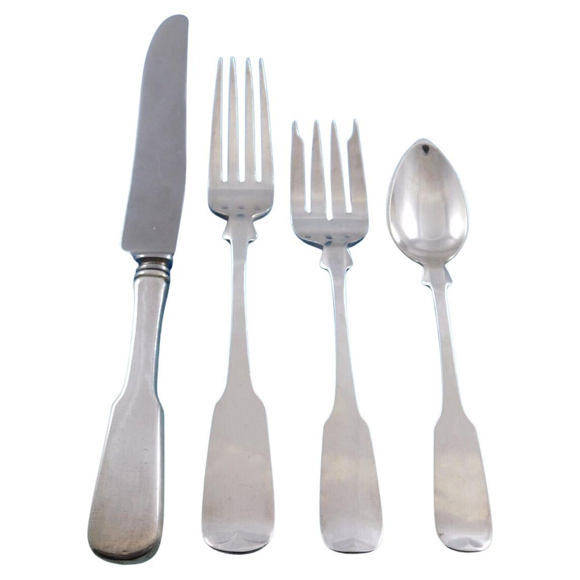 Sturbridge by Old Newbury Crafters Sterling Silver Flatware Set Service 37 pc Dn For Sale