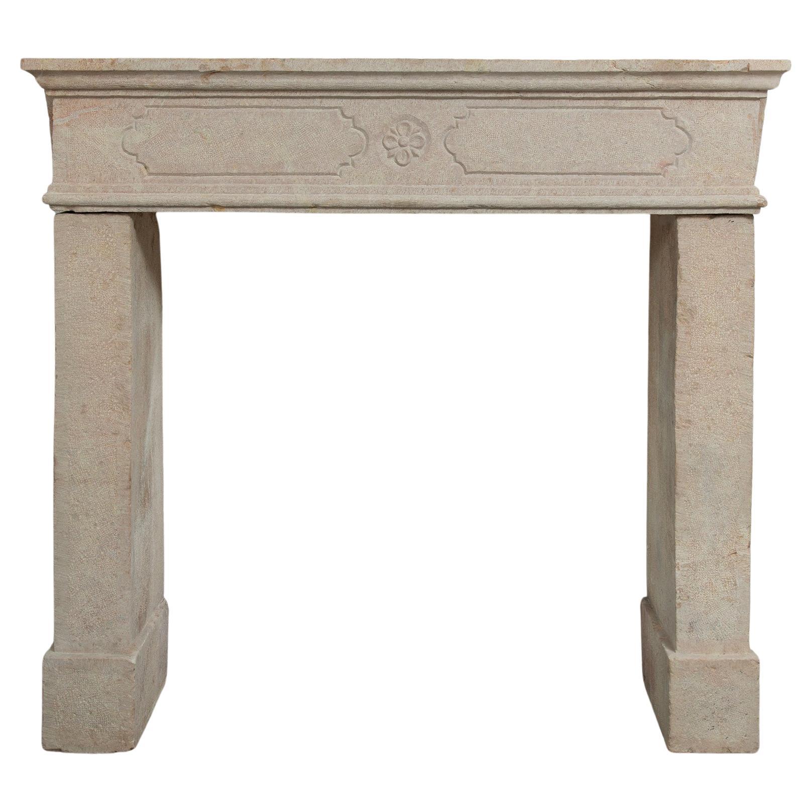 Sturdy Antique French Fireplace Mantel