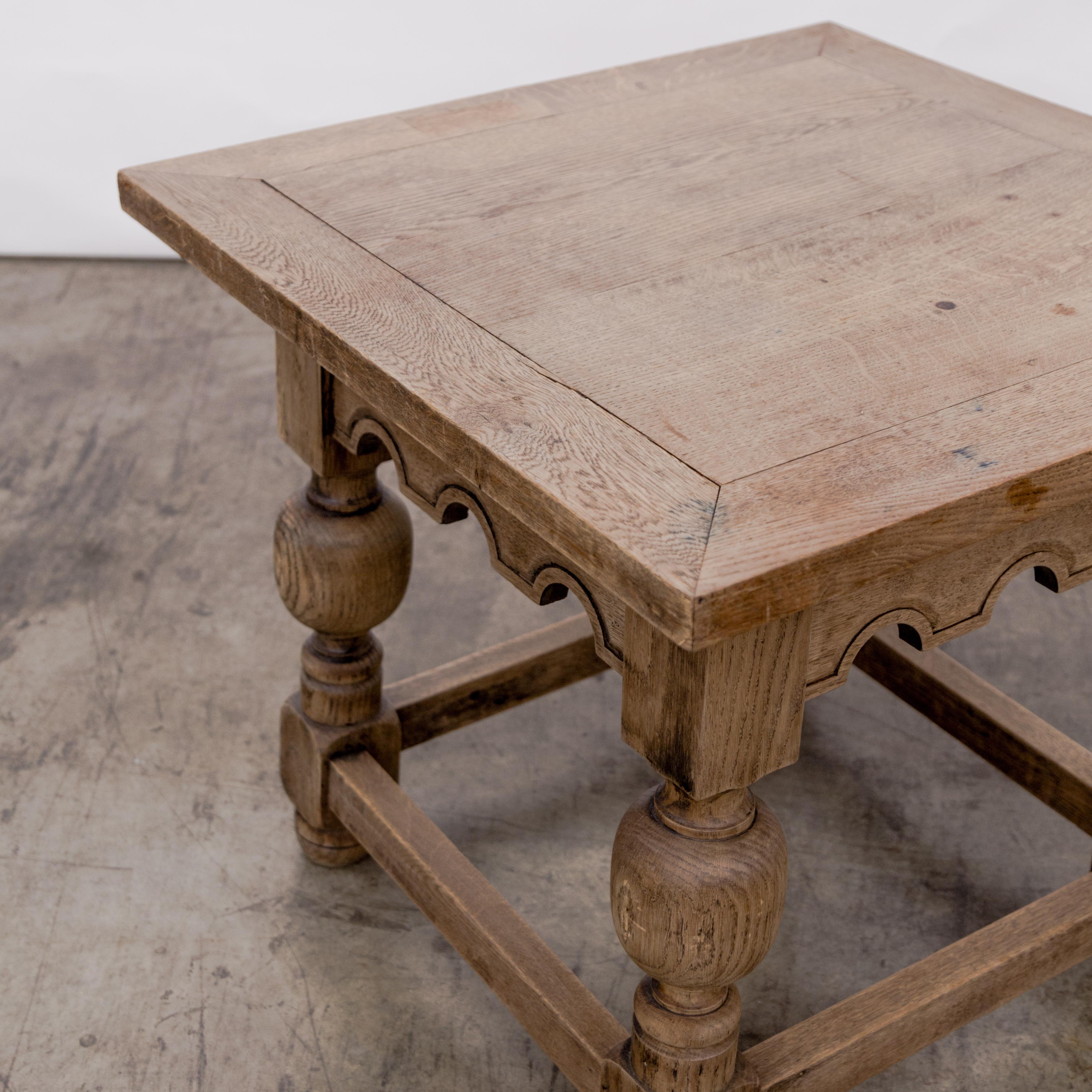 Mid-20th Century Sturdy Jacobean Oak Side Table For Sale