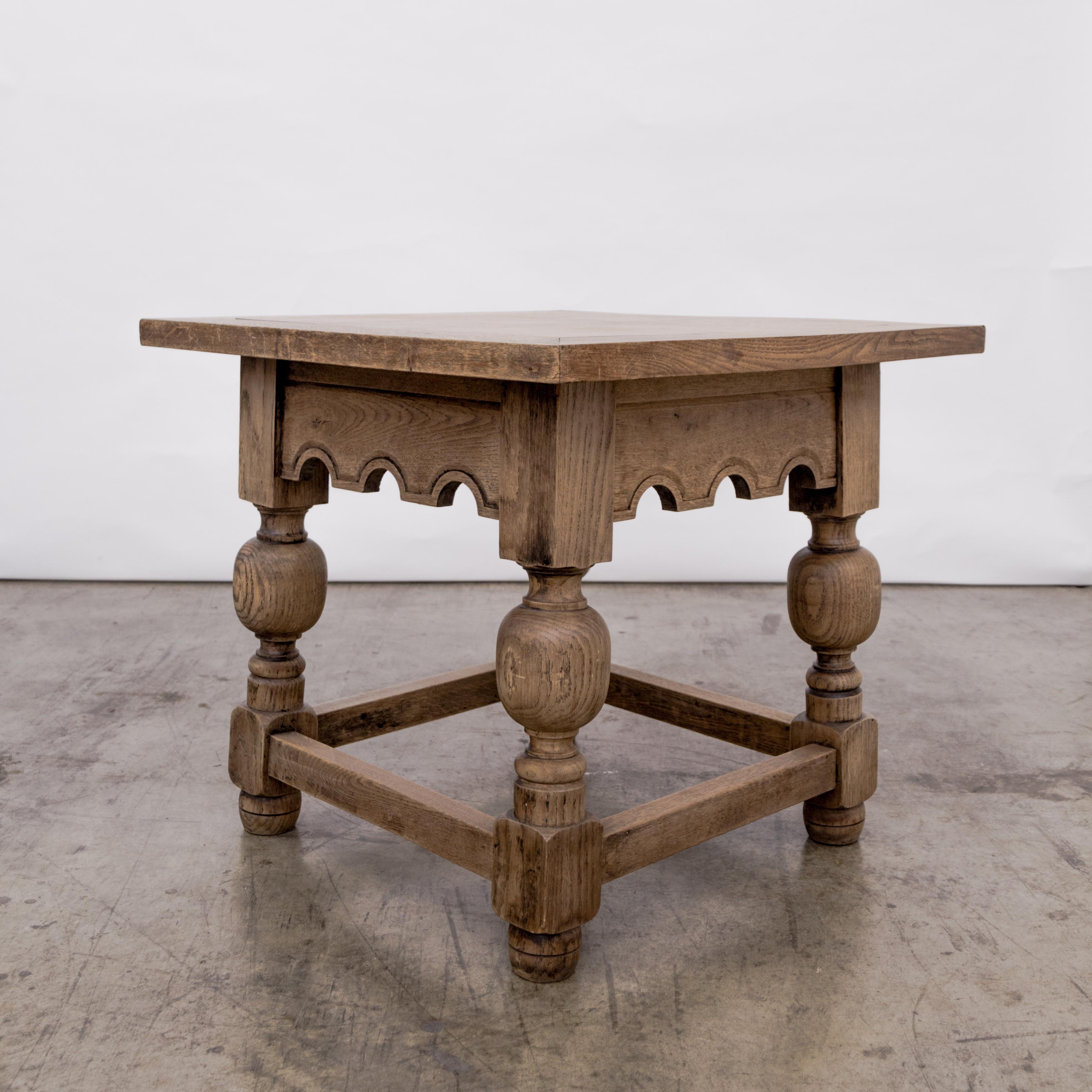 Sturdy Jacobean Oak Side Table For Sale 3