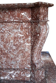 FIREPLACE Louis Philippe in Belgian Red Marble Griotte