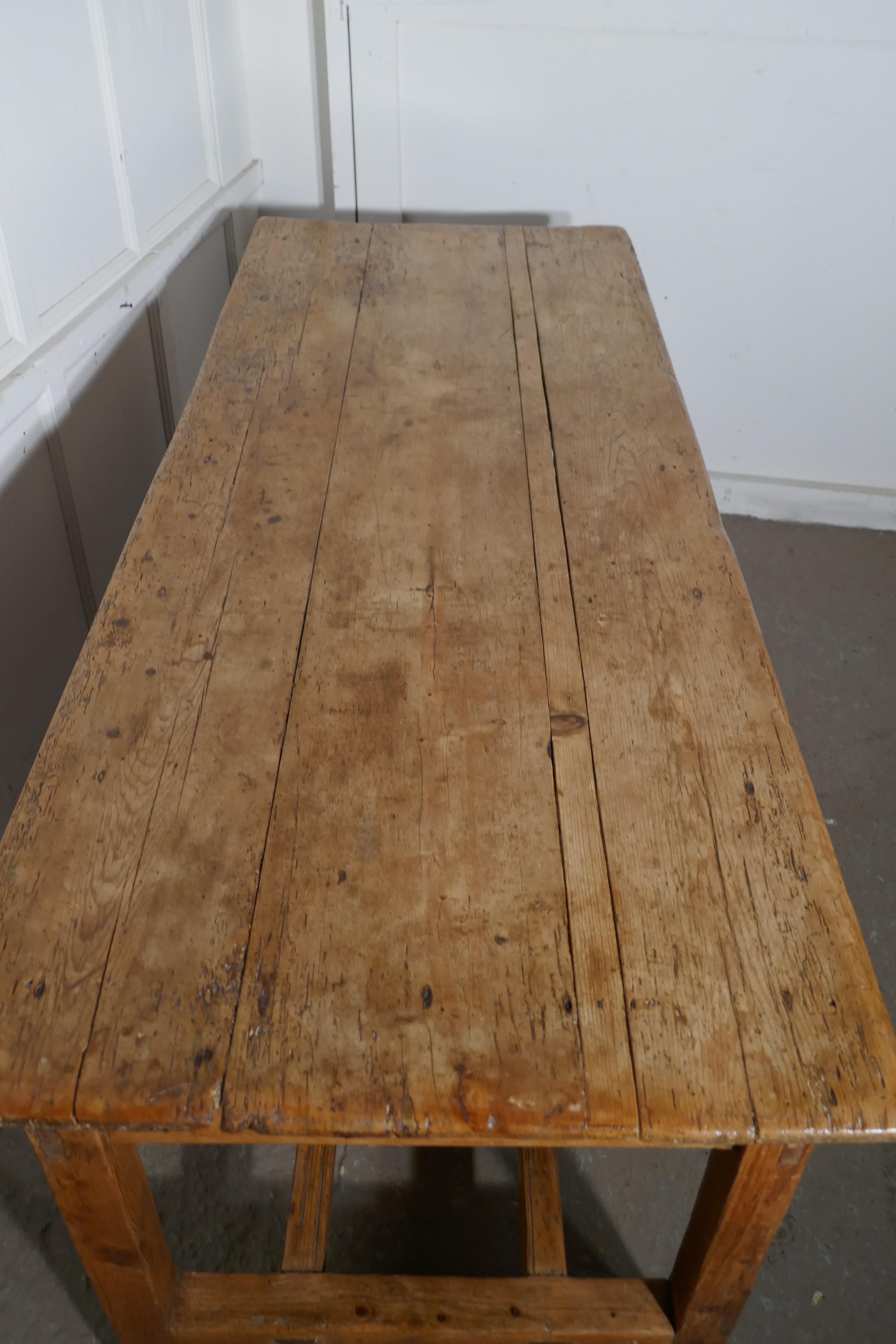 Sturdy Rustic Pine Farmhouse Table at 1stDibs sturdy table, rustic