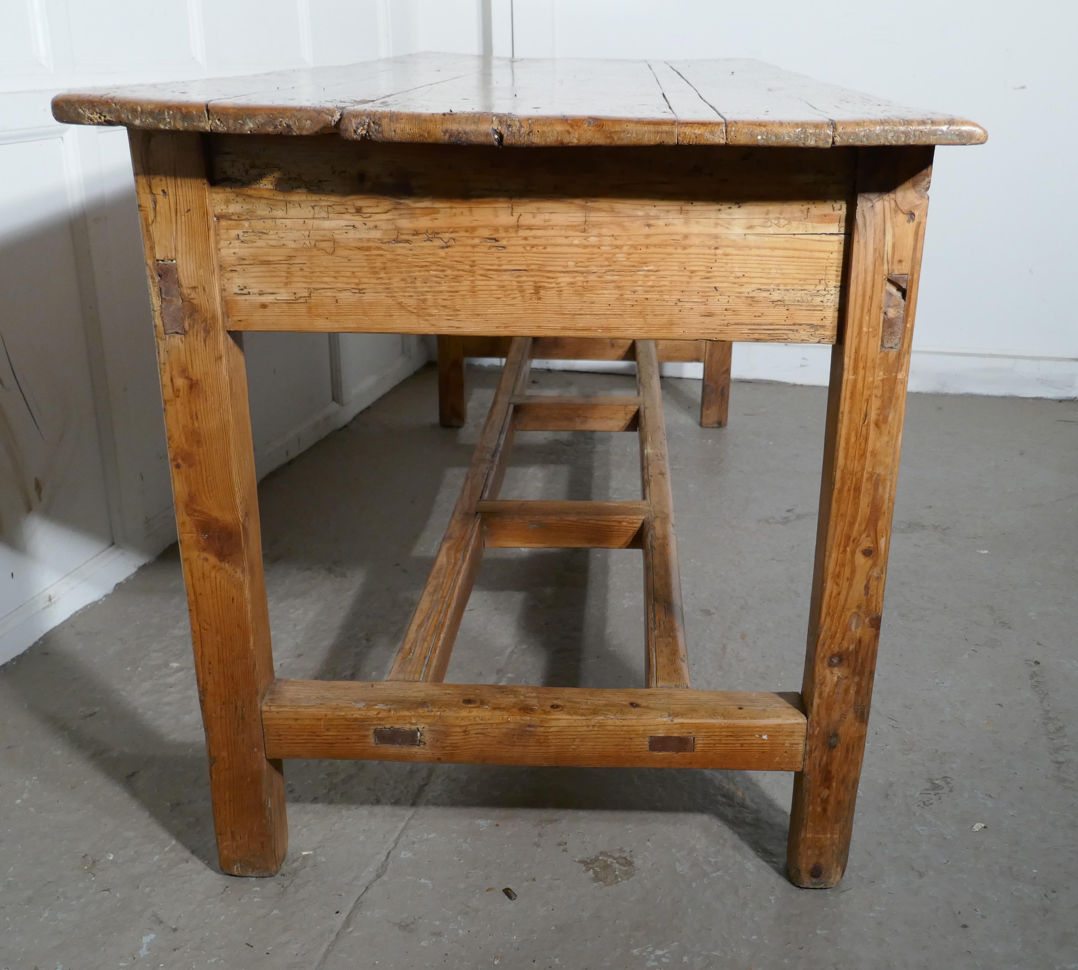 Sturdy Rustic Pine Farmhouse Table at 1stDibs sturdy table, rustic