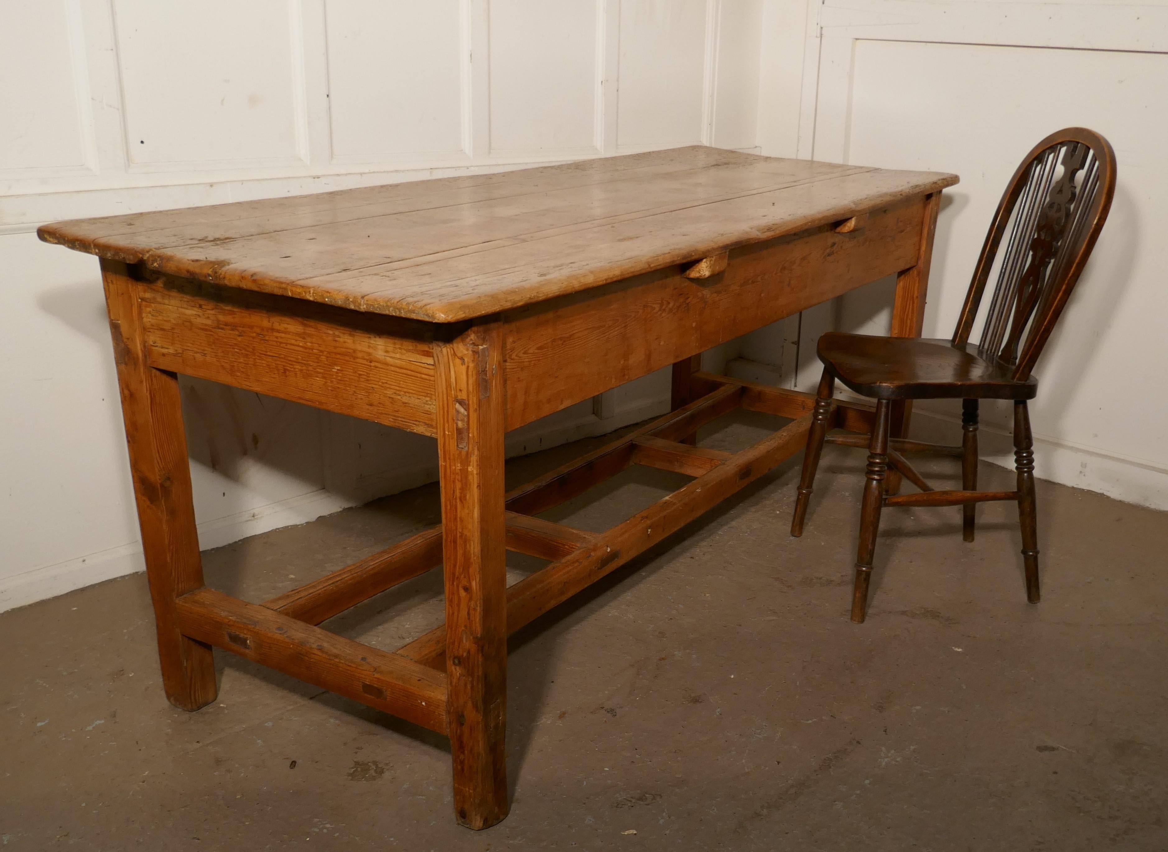 Sturdy Rustic Pine Farmhouse Table at 1stDibs sturdy table, rustic