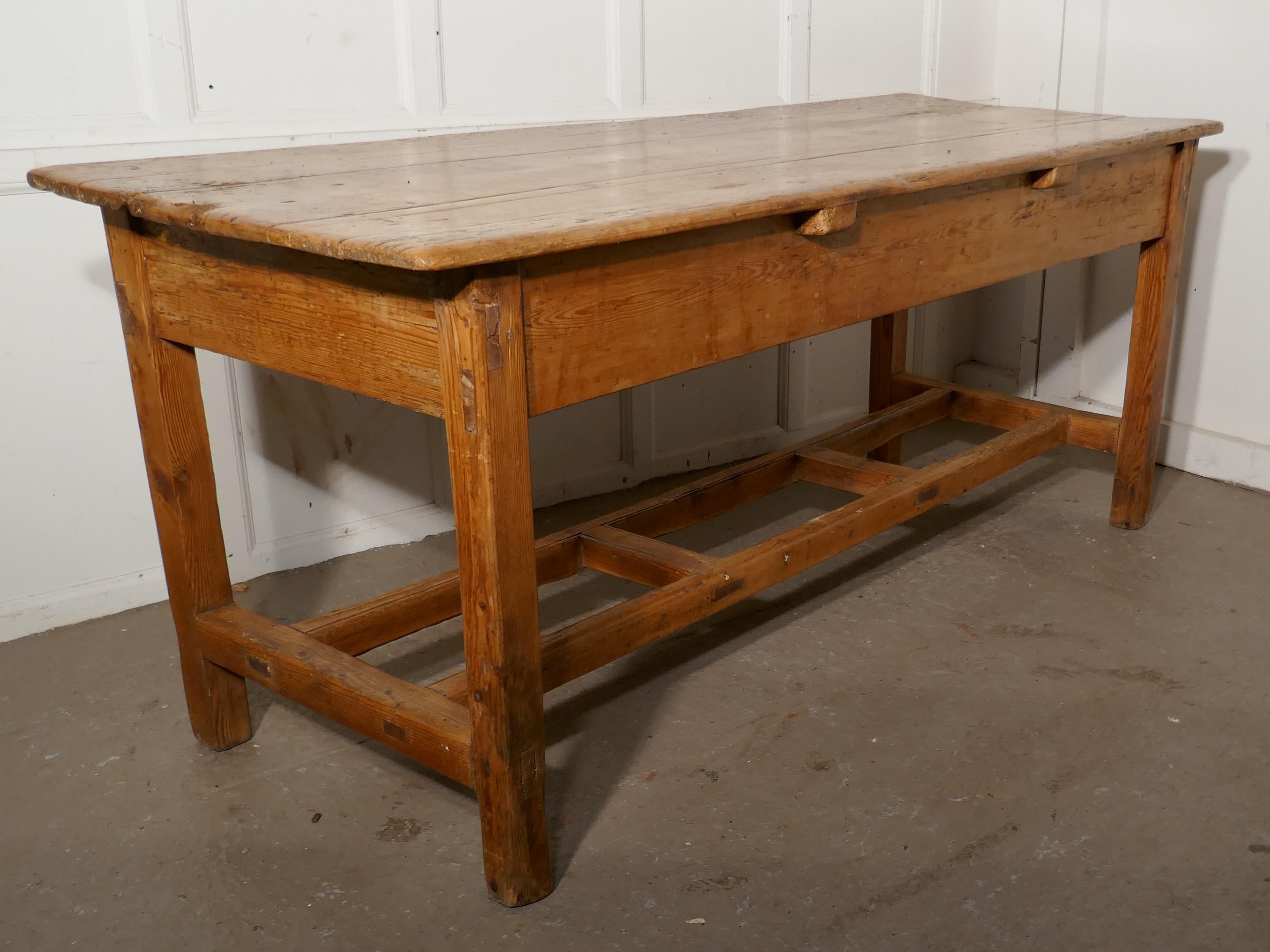 Sturdy Rustic Pine Farmhouse Table at 1stDibs sturdy table, rustic