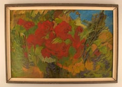 Sture Haglundh, Sweden, Mixed-Media on Board, Wild Flowers, 1960s