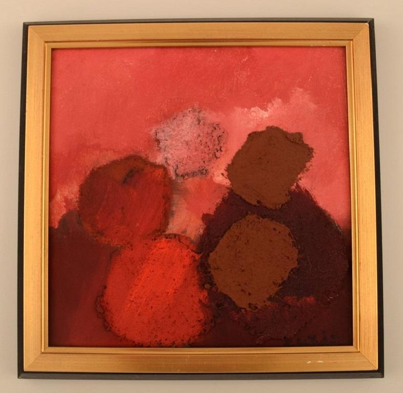Sture Wikström (1921-1993), Sweden. Oil on board. Abstract composition. 1960s / 70s.
The board measures: 22.5 x 22.5 cm.
The frame measures: 3 cm.
In excellent condition.
Signed.