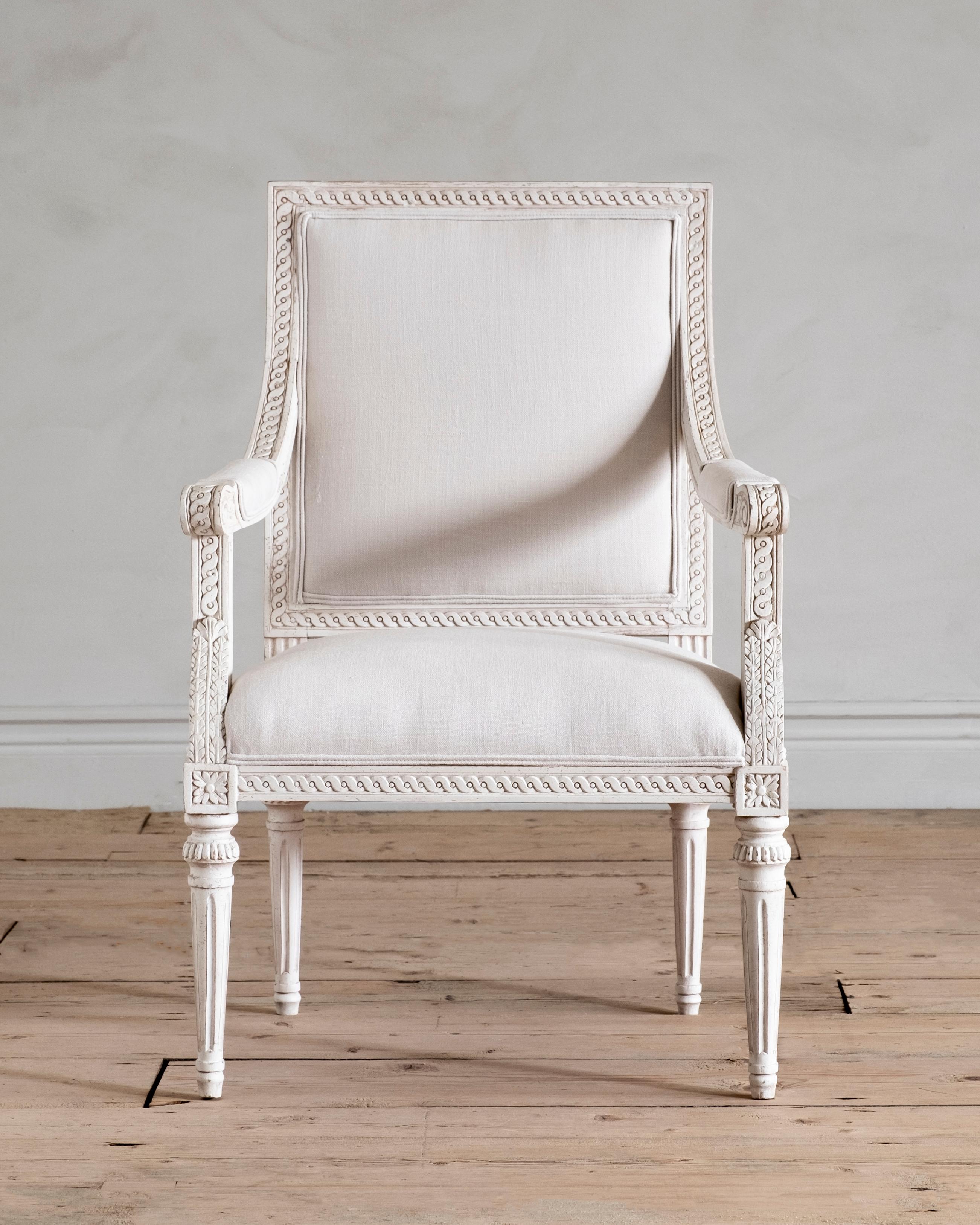 Swedish Sturehov, Gustavian Style Armchair For Sale