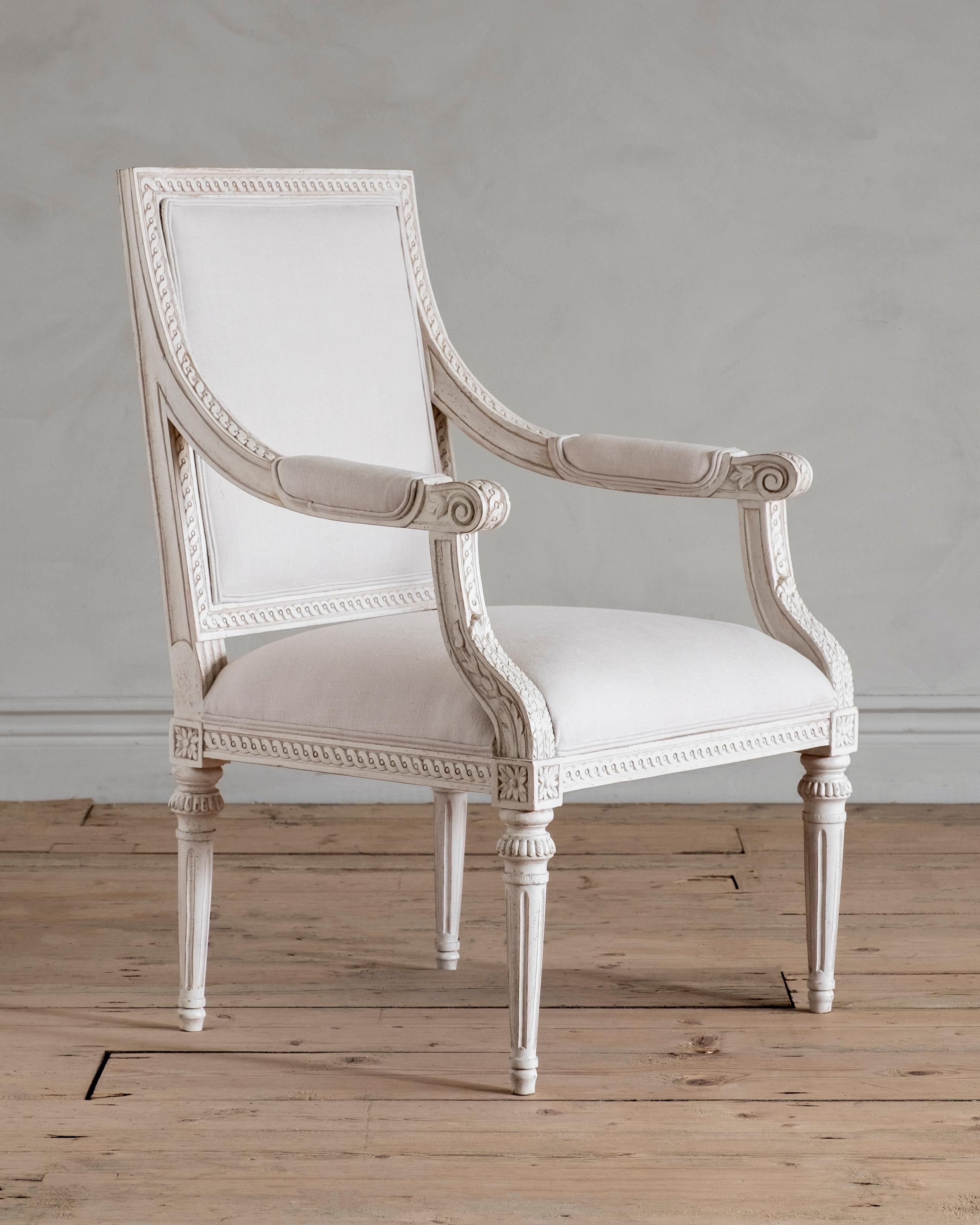Hand-Crafted Sturehov, Gustavian Style Armchair For Sale