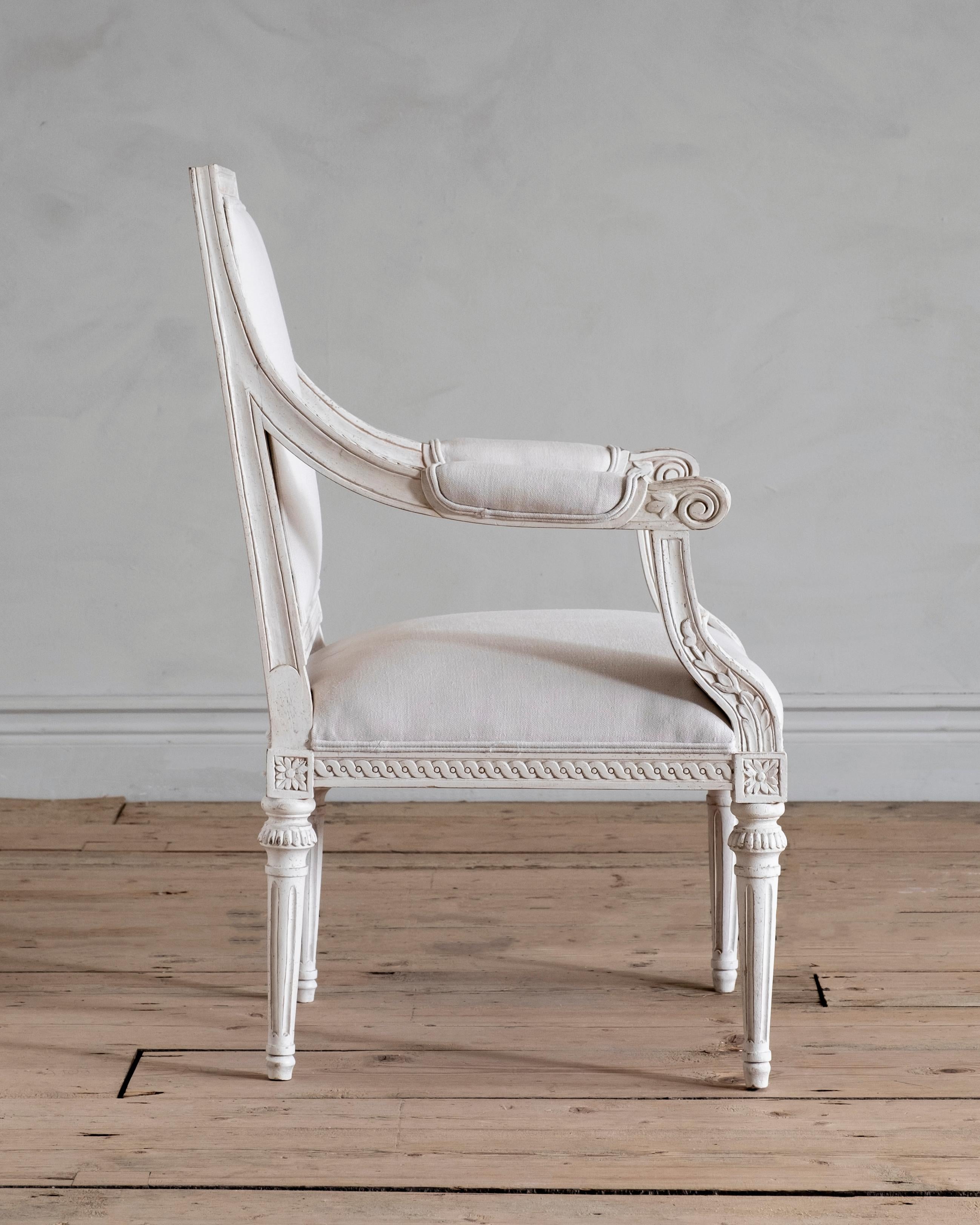 Sturehov, Gustavian Style Armchair In New Condition For Sale In Mjöhult, SE