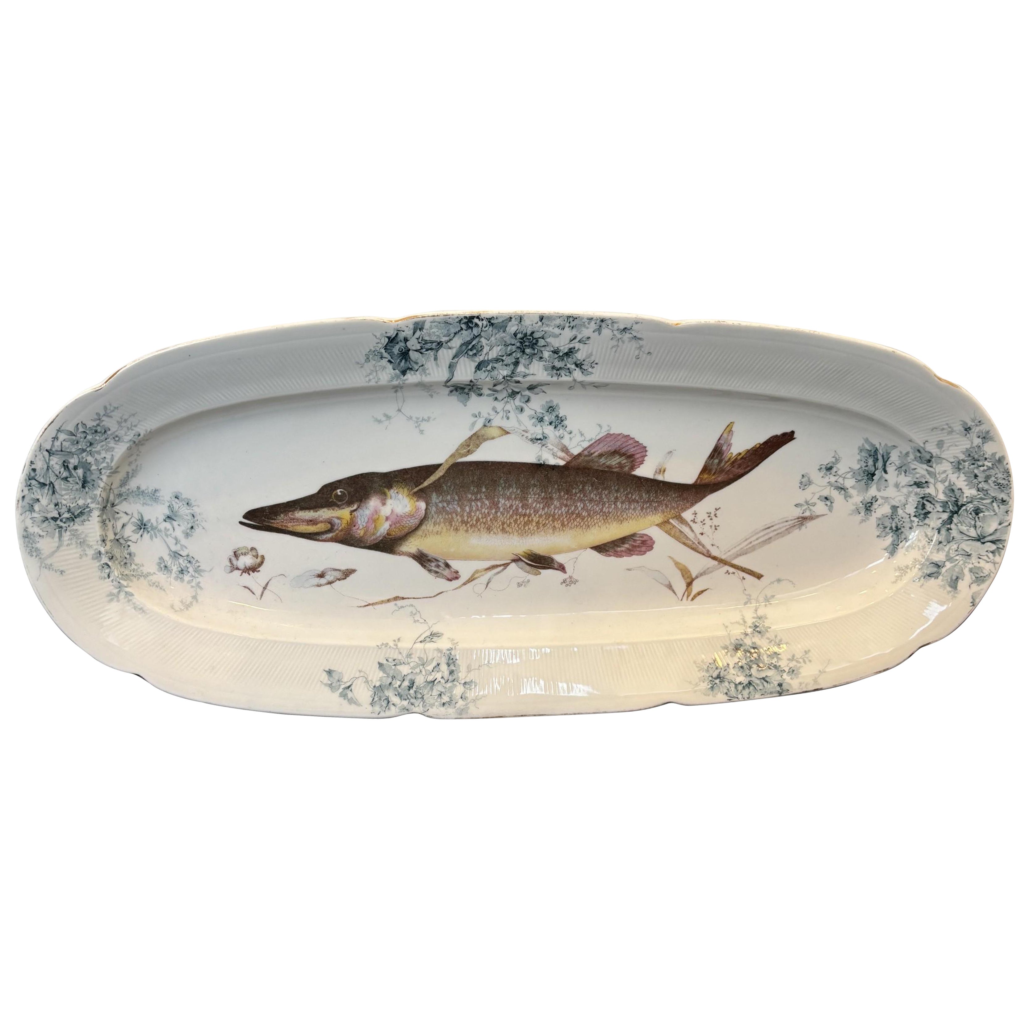 Sturgeon fish serving platter For Sale