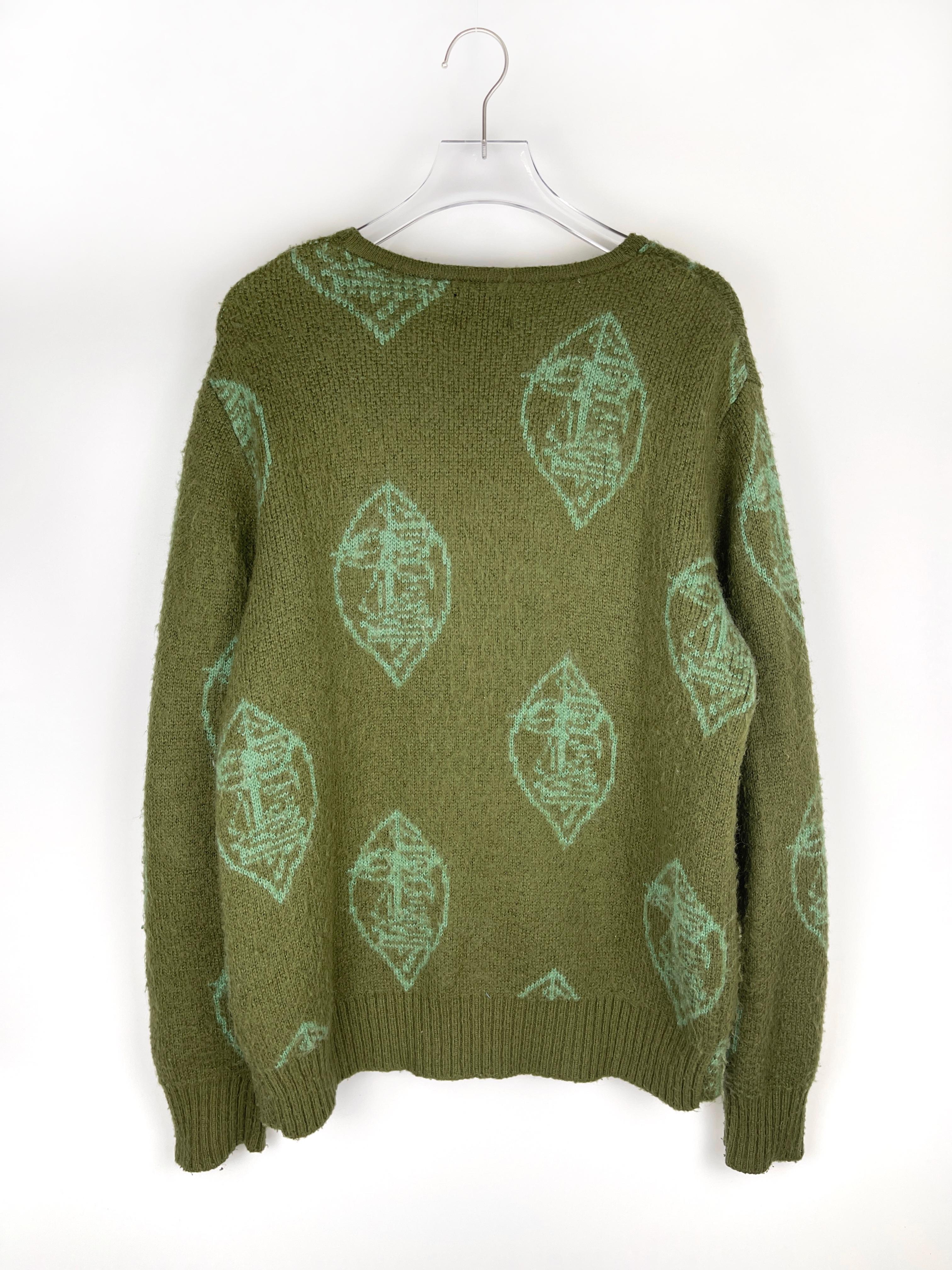 stussy(ステューシー) MOHAIR MASK CARDIGANカーディガン グリーン