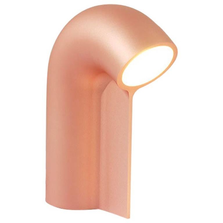 Stutter Table Lamp, Calen Knauf, Aluminum Pink Heavy Feature Light Thick For Sale