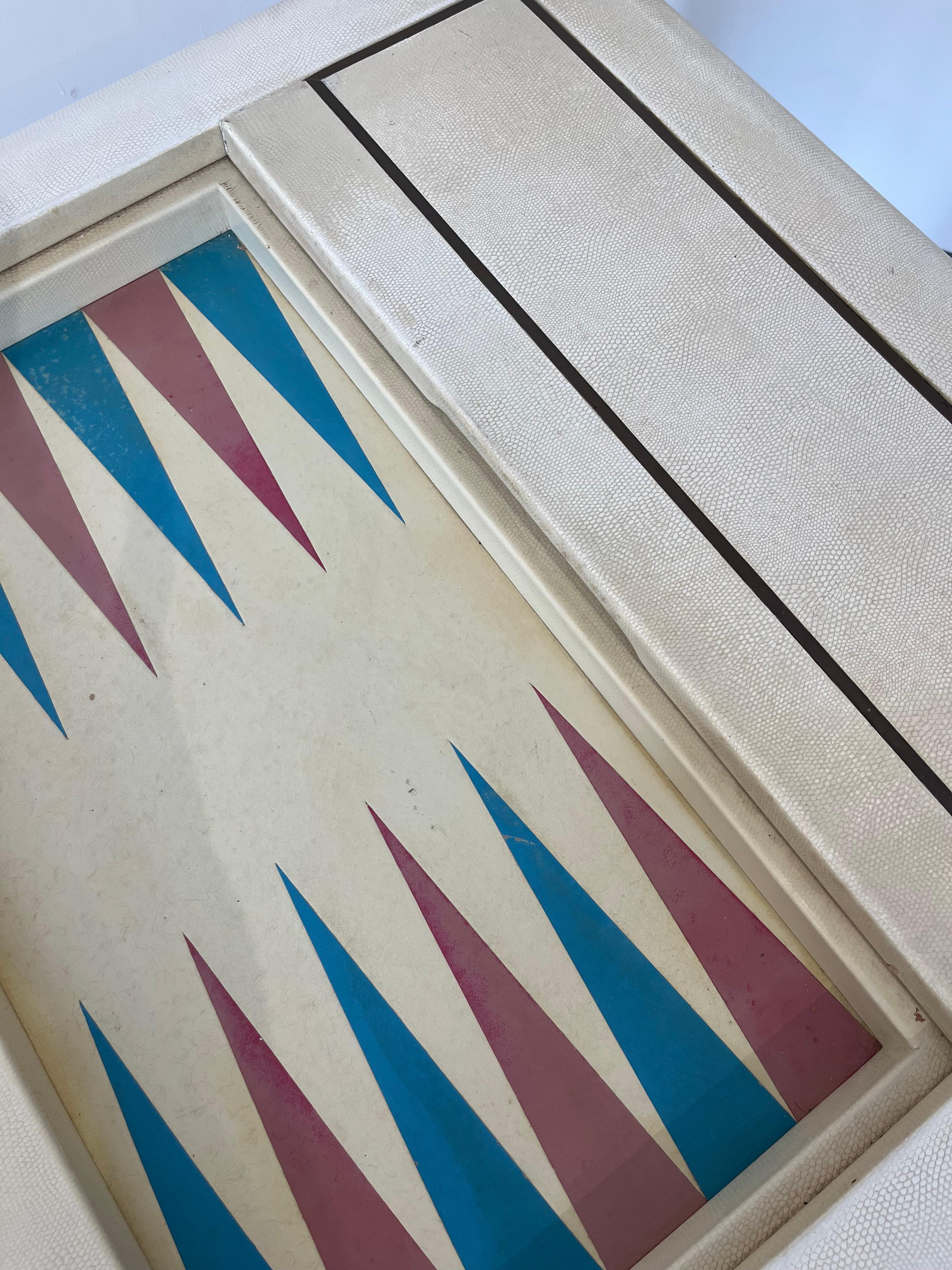 Backgammon Game Table by Karl Springer For Sale 5