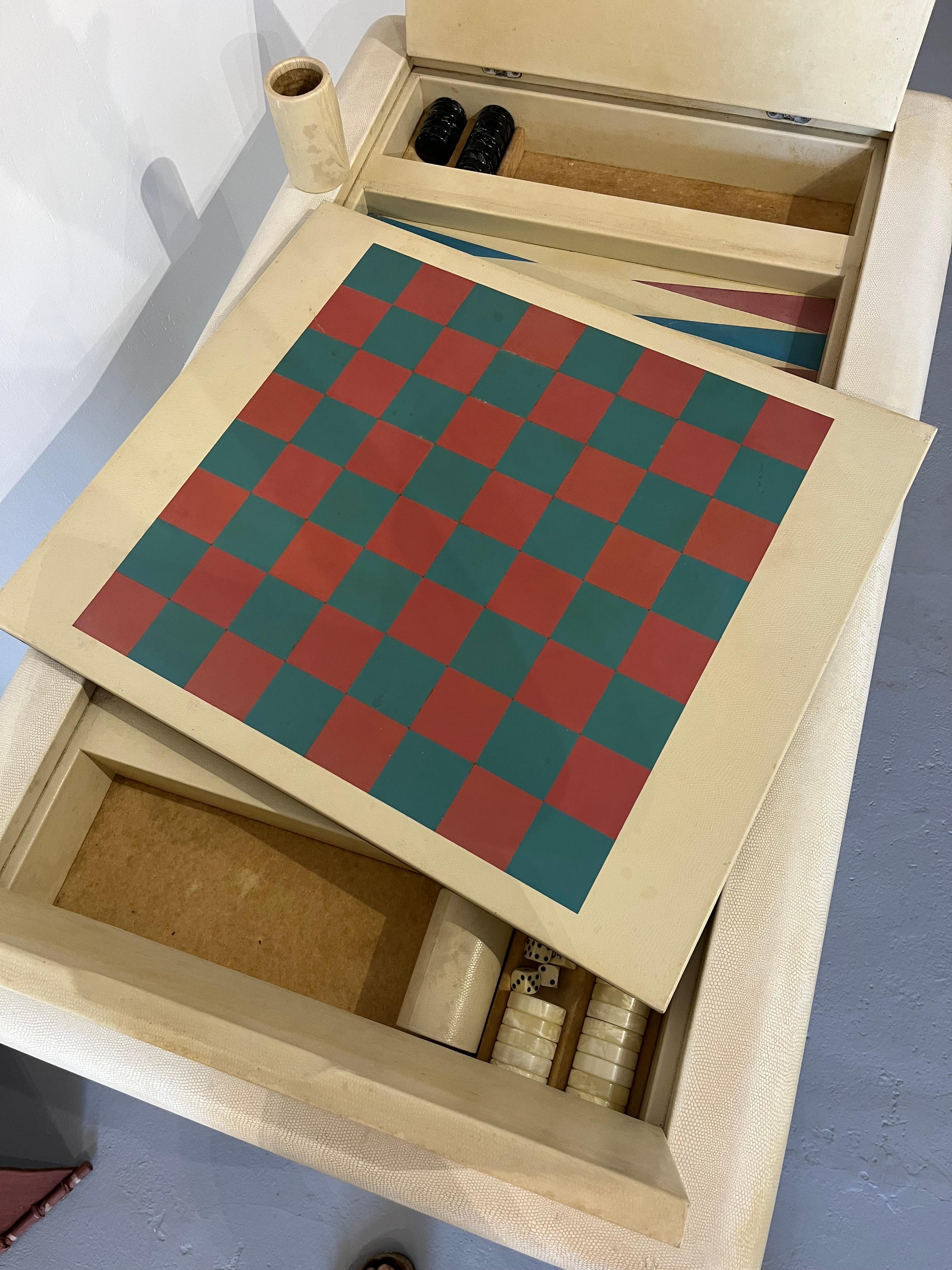 Backgammon Game Table by Karl Springer For Sale 6