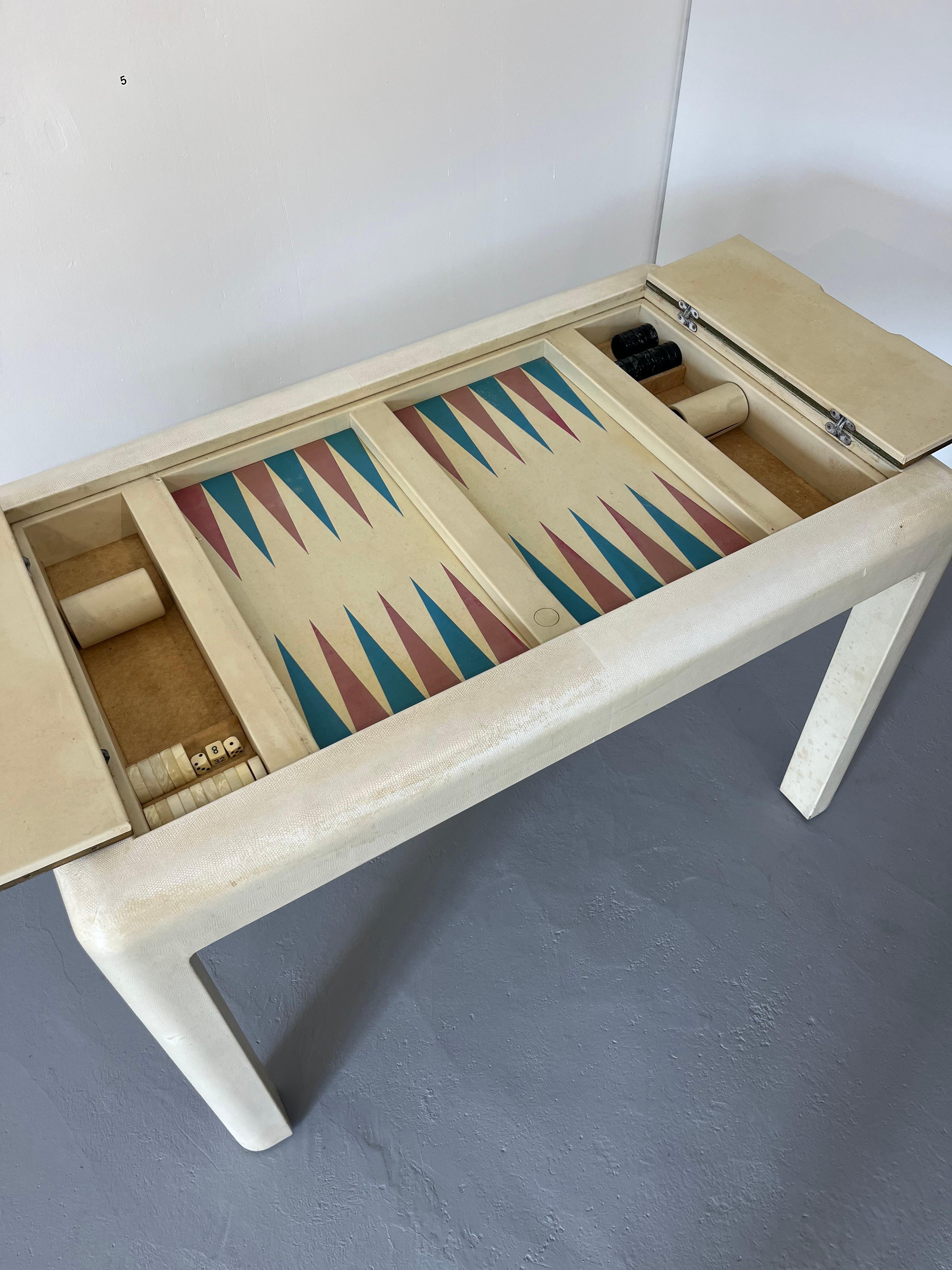 Backgammon Game Table by Karl Springer For Sale 8