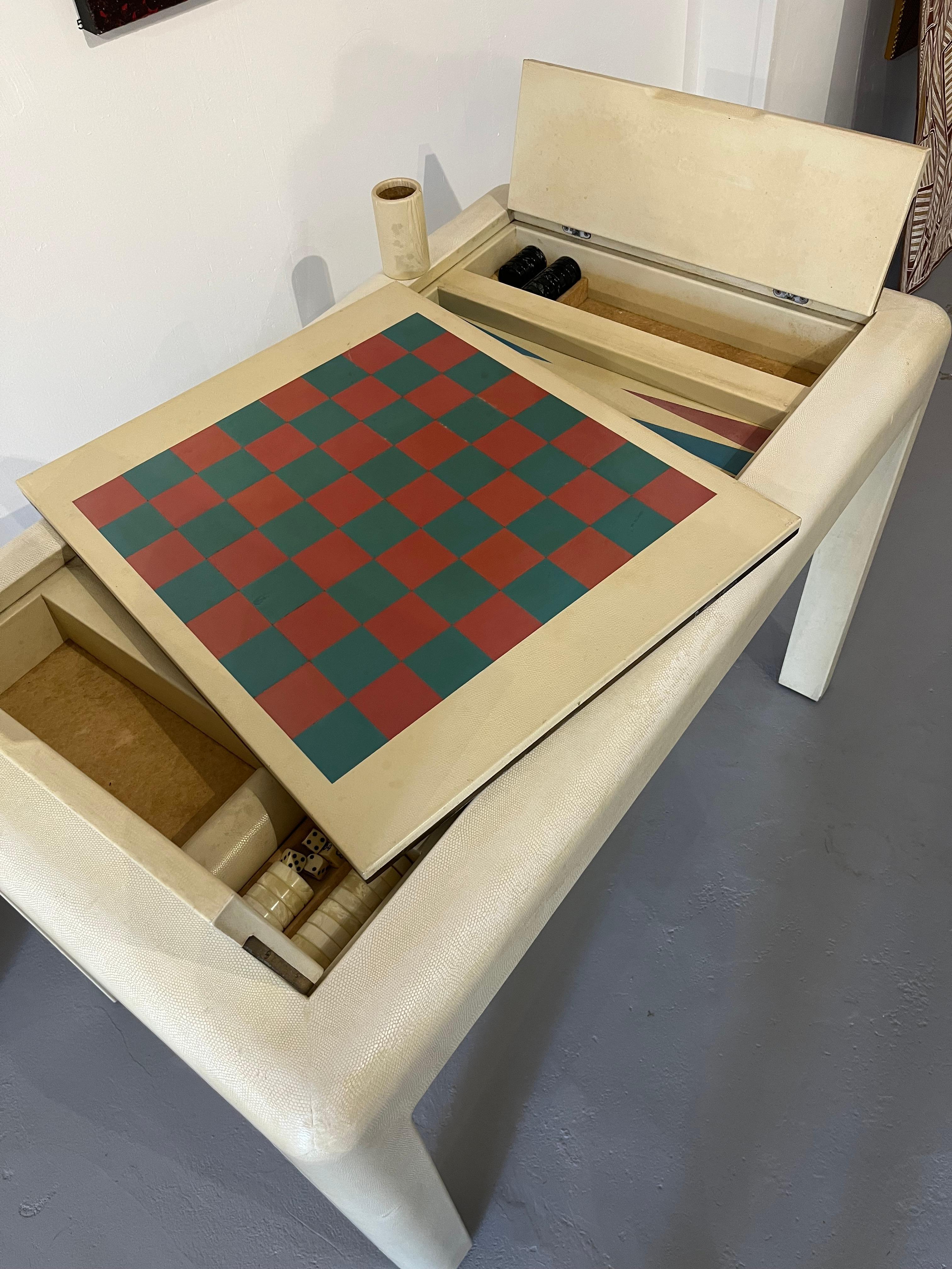 20th Century Backgammon Game Table by Karl Springer For Sale