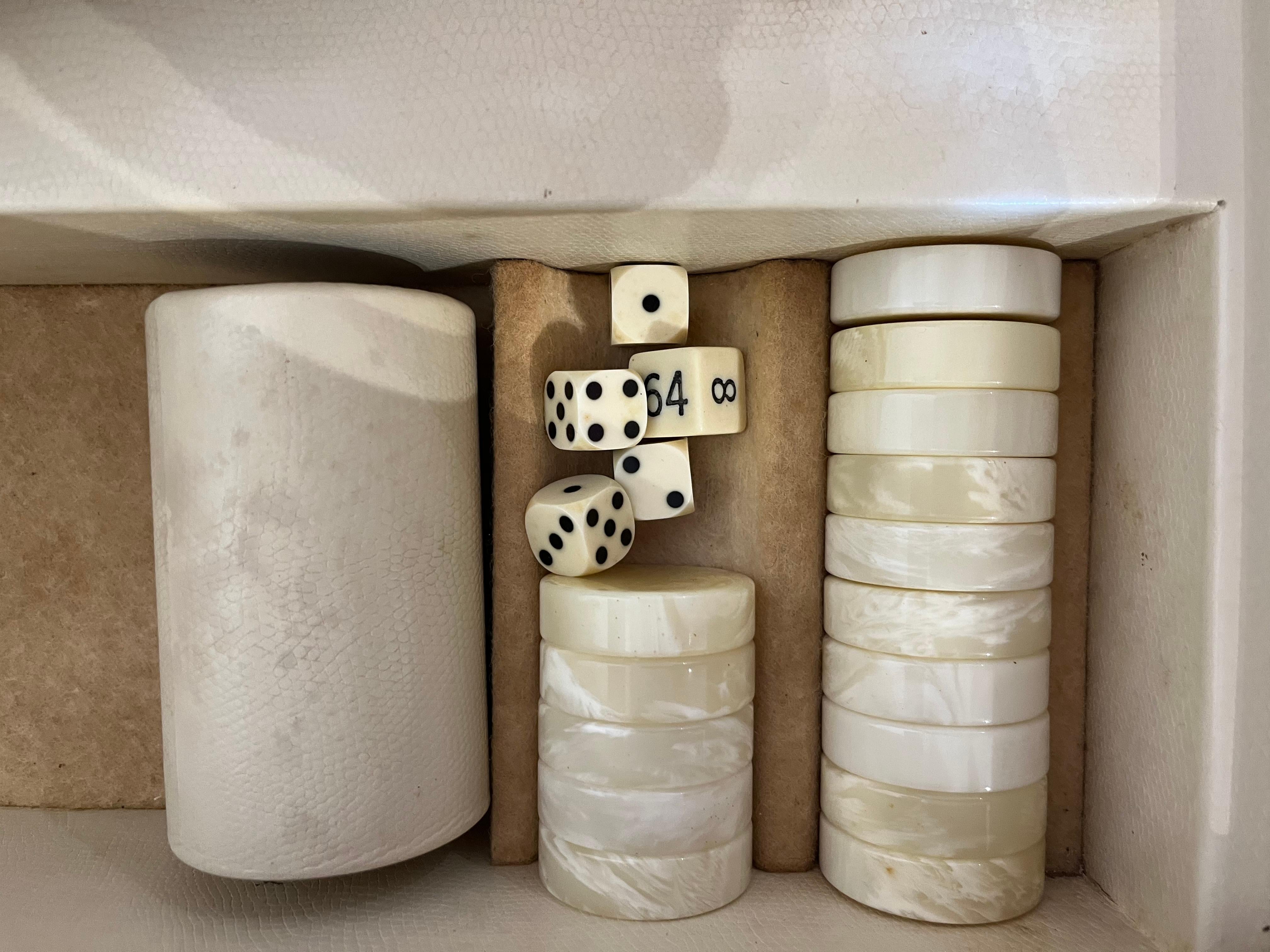 Animal Skin Backgammon Game Table by Karl Springer For Sale