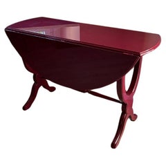 Used Style 20th Century Transformable Dining - Consolle Table Lacquered Bordeaux