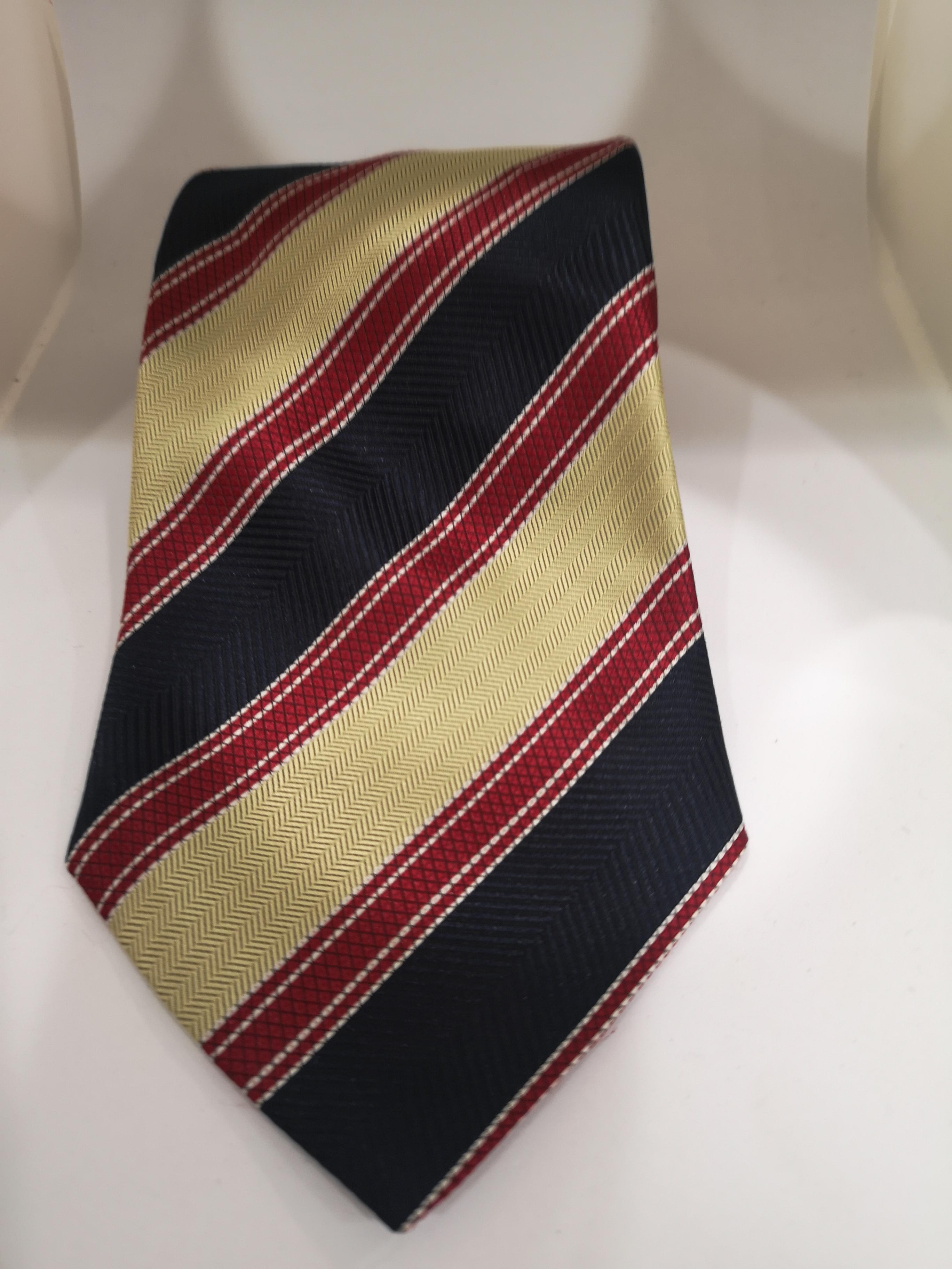 Men's Style beige red blue multicoloured silk tie
