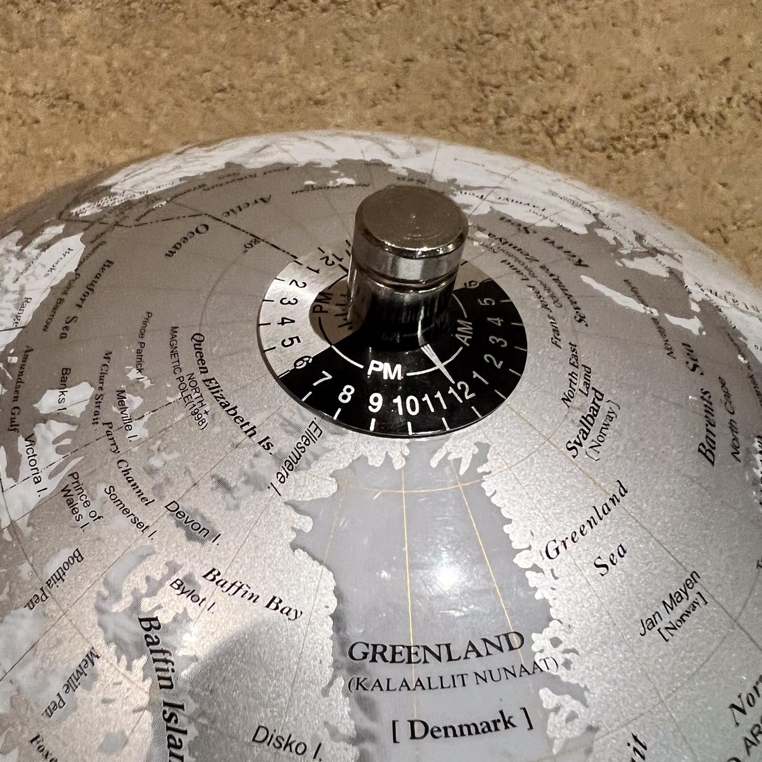 Mid-Century Modern Style Drexel Heritage World Silver Globe Chrome Metal Base