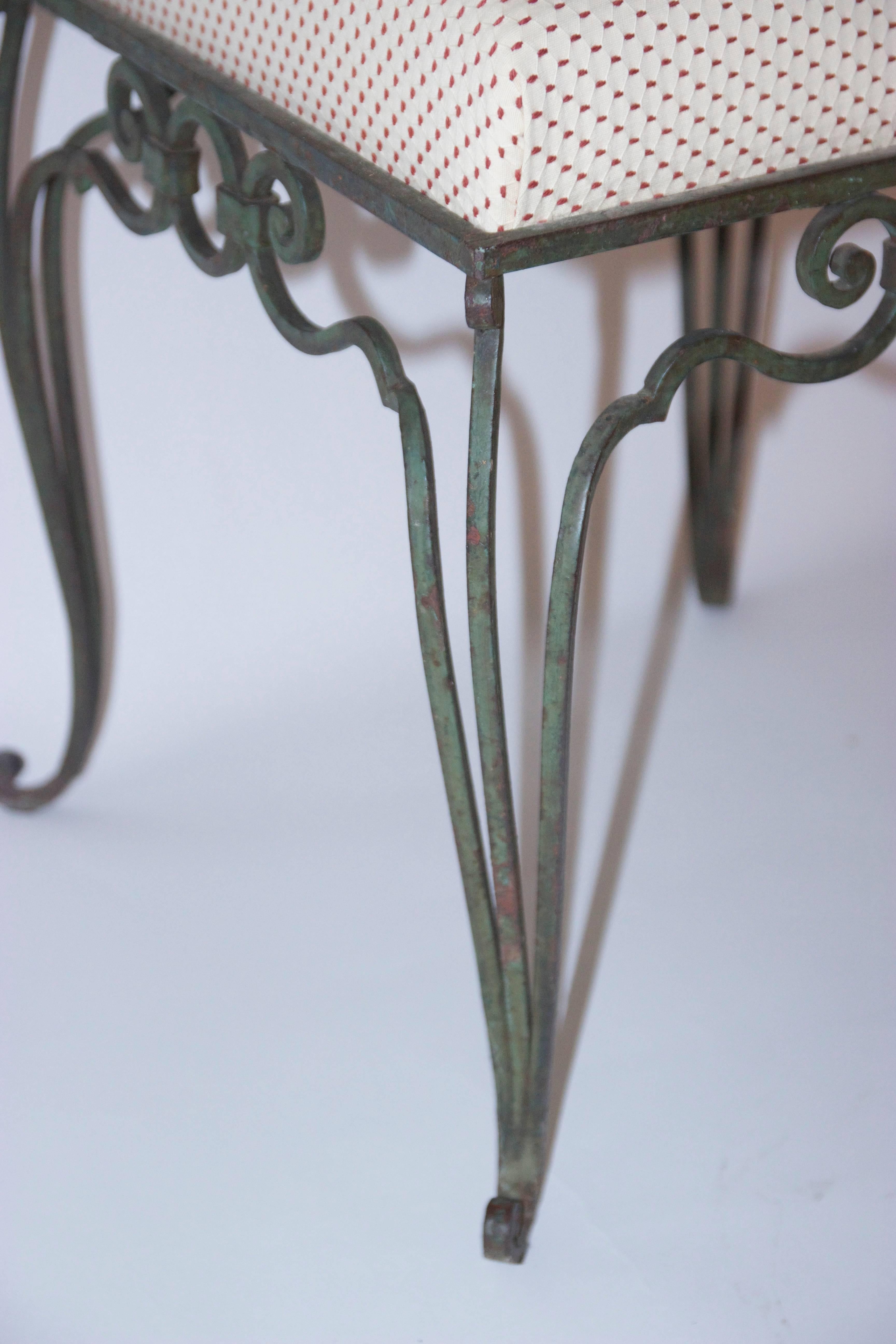 Style Jean-Charles Moreux, Set of Six Chairs, Iron, circa 1960, France In Good Condition In Nice, Cote d' Azur