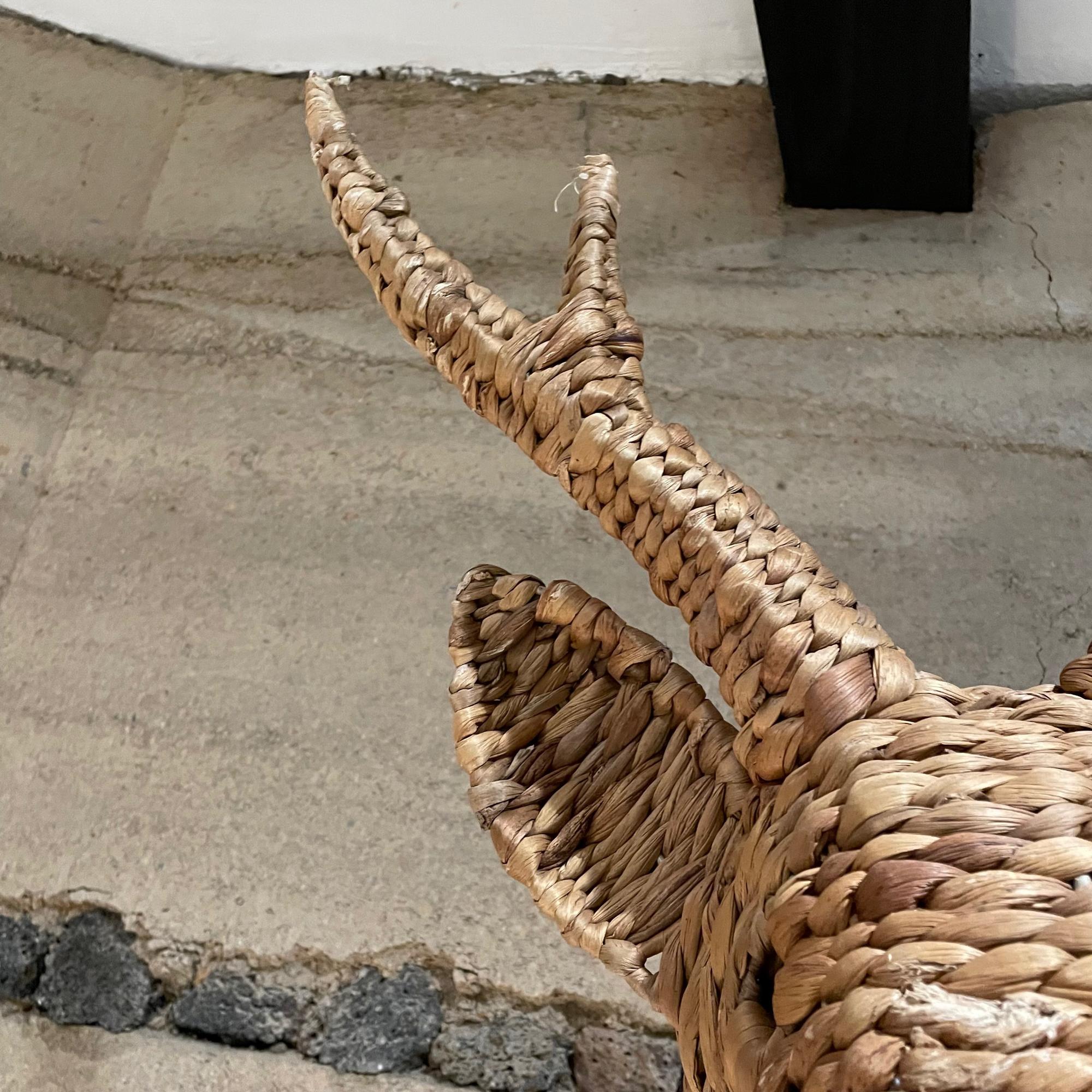 Style Mario Lopez Torres Handwoven Deer Head Mount Stag Wall Art Sculpture  3