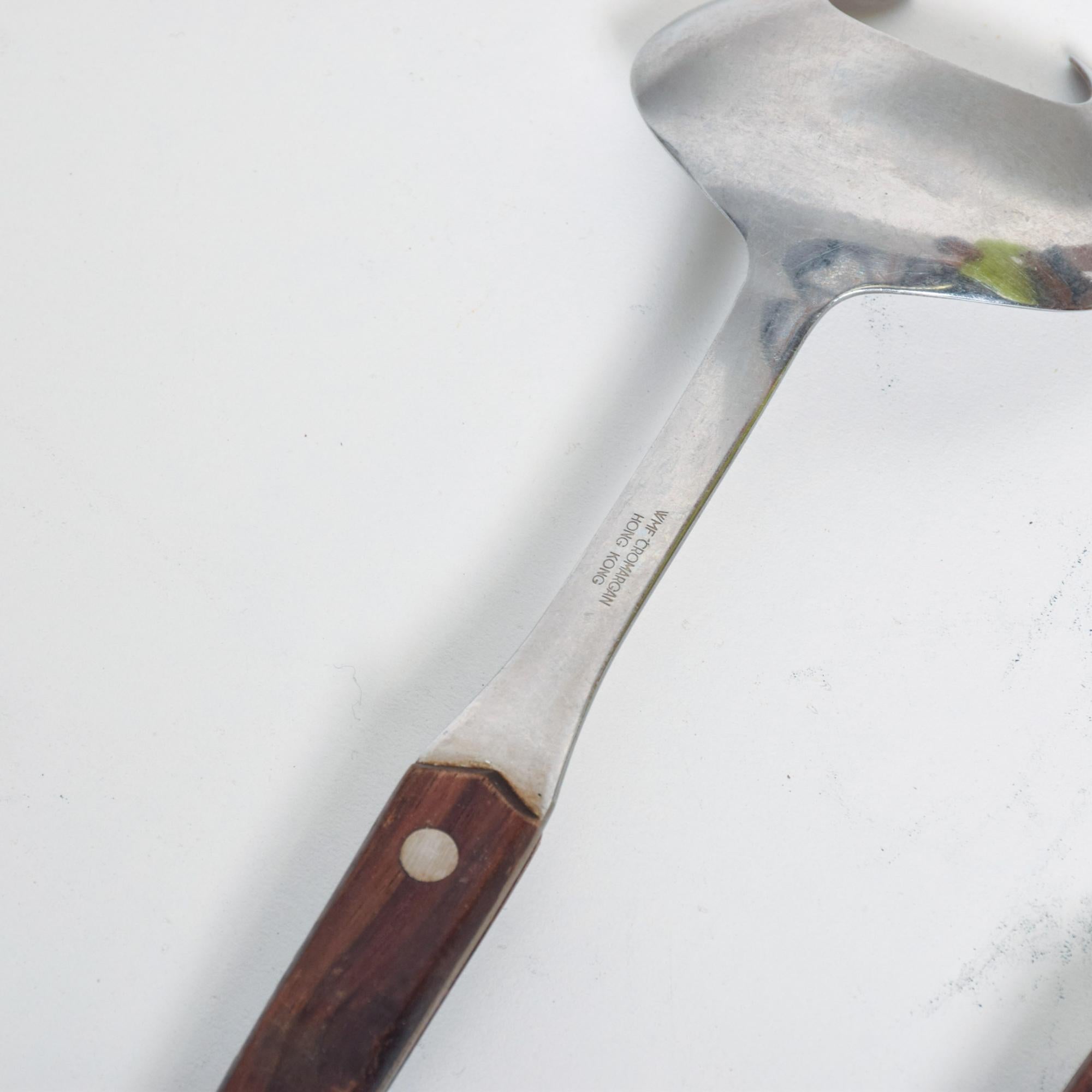 WMF Cromargan Rosewood & Stainless-Steel Salad Servers Mid Century Modern DANSK For Sale 2