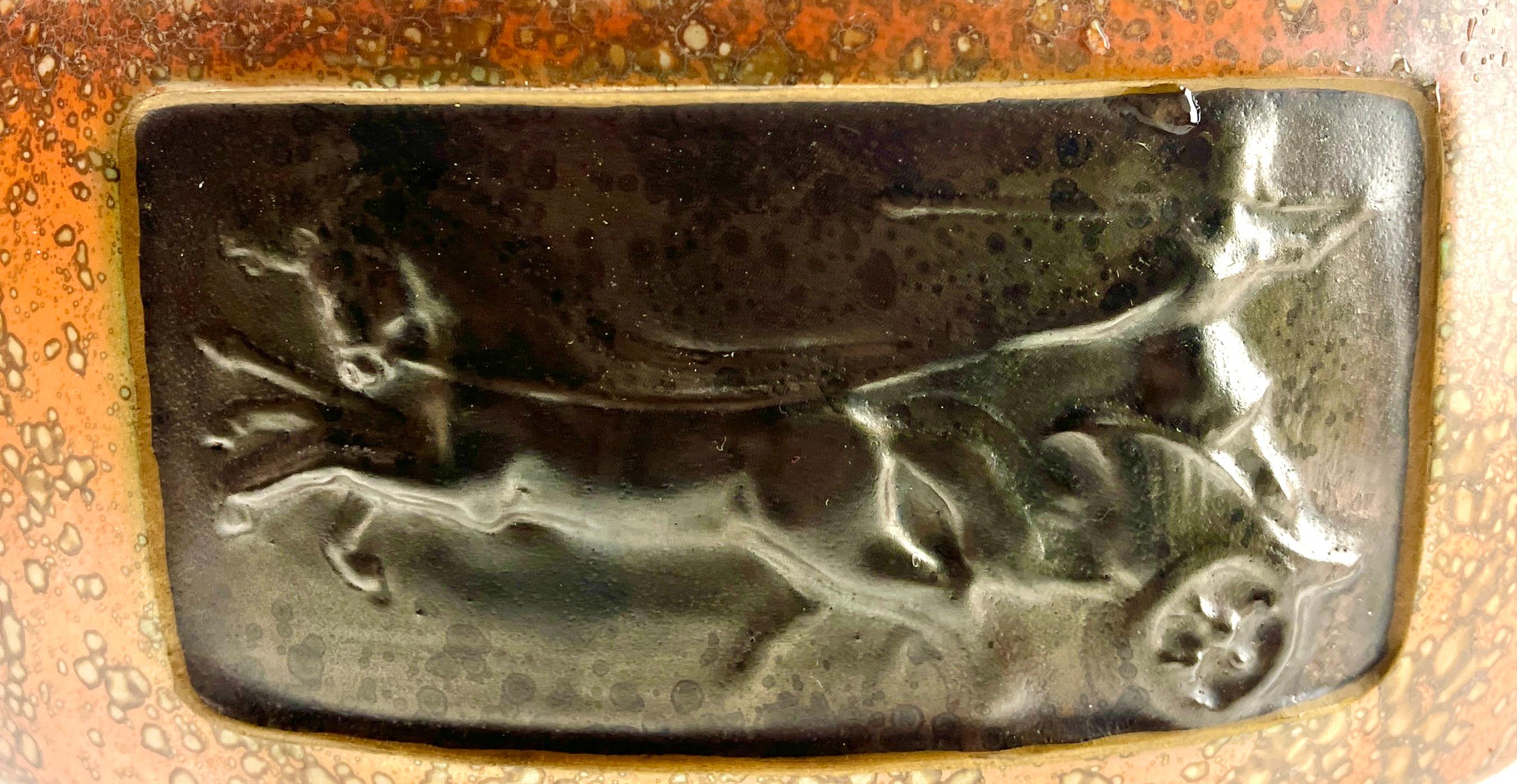 Stile di Delphin Massier Majolica Jardinière 'Fioriera e supporto Numero. 7825 in vendita 3