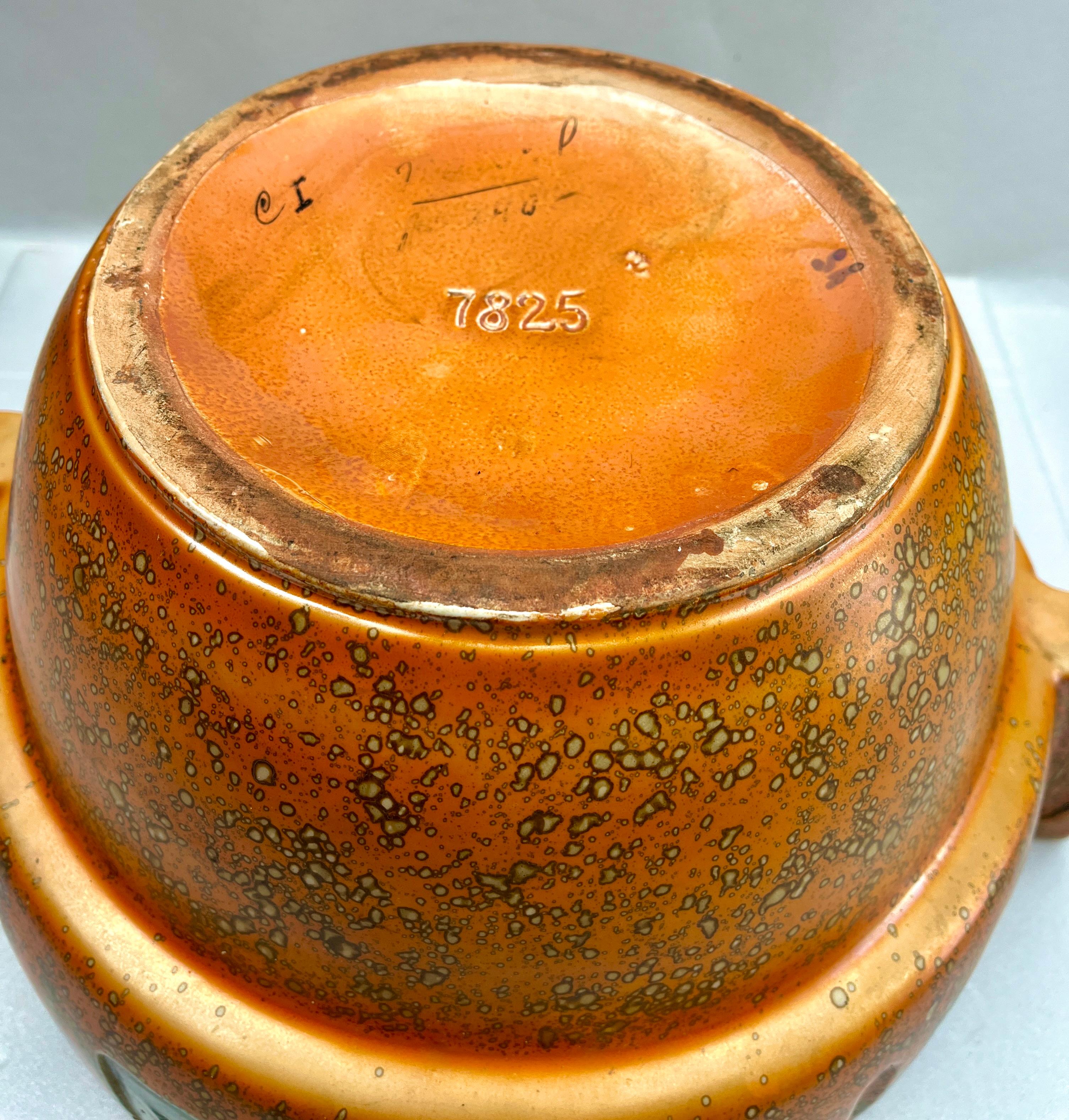 Stile di Delphin Massier Majolica Jardinière 'Fioriera e supporto Numero. 7825 in vendita 5