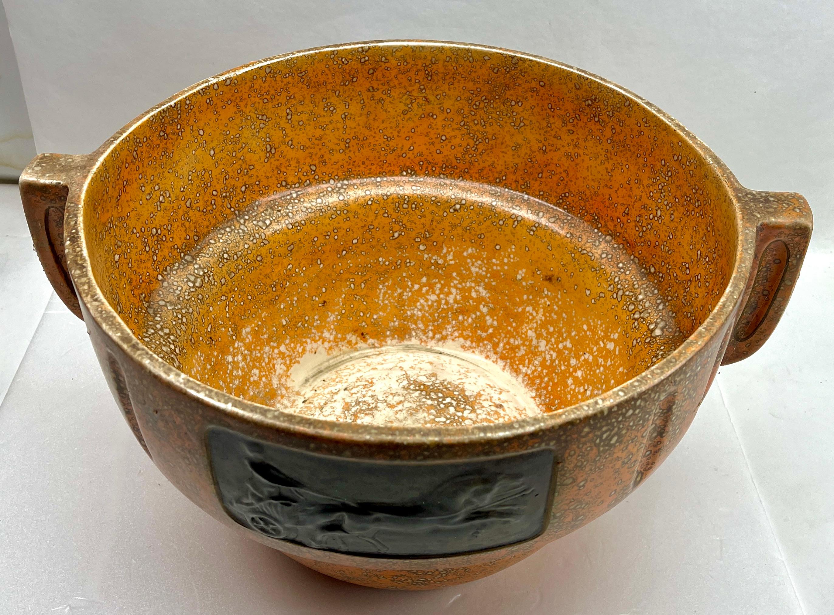 Stile di Delphin Massier Majolica Jardinière 'Fioriera e supporto Numero. 7825 in vendita 7