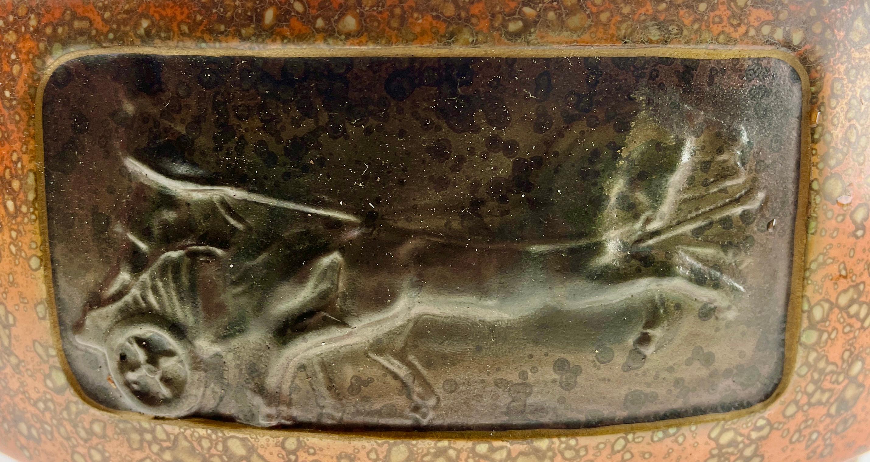 Stile di Delphin Massier Majolica Jardinière 'Fioriera e supporto Numero. 7825 in vendita 2