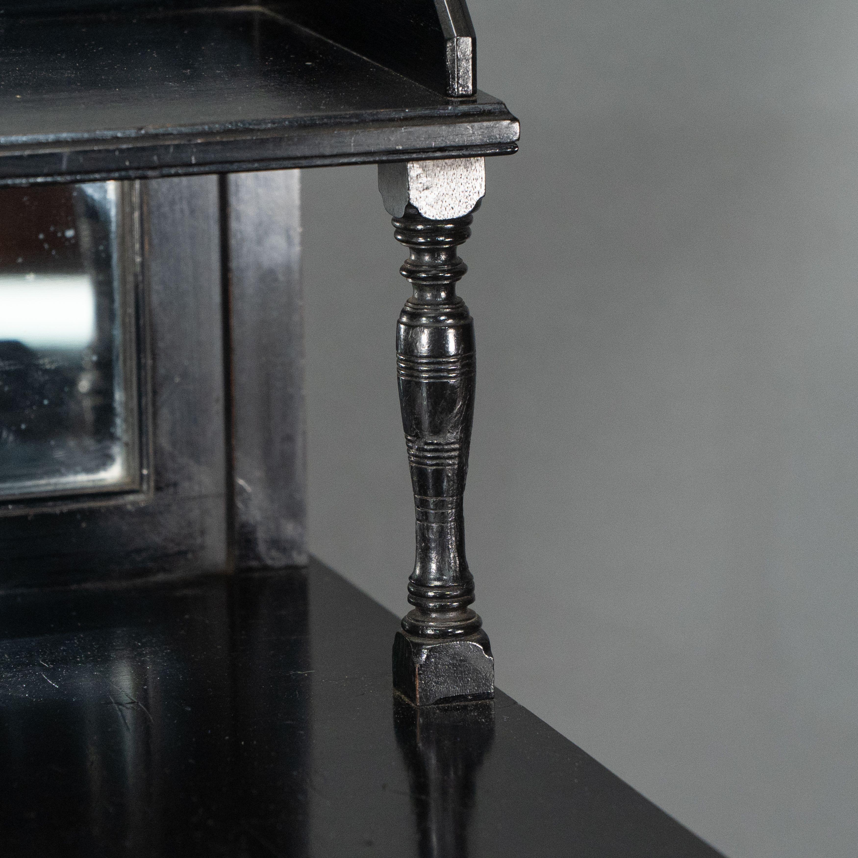 Style of E W Godwin. An Aesthetic Movement ebonized cabinet For Sale 7